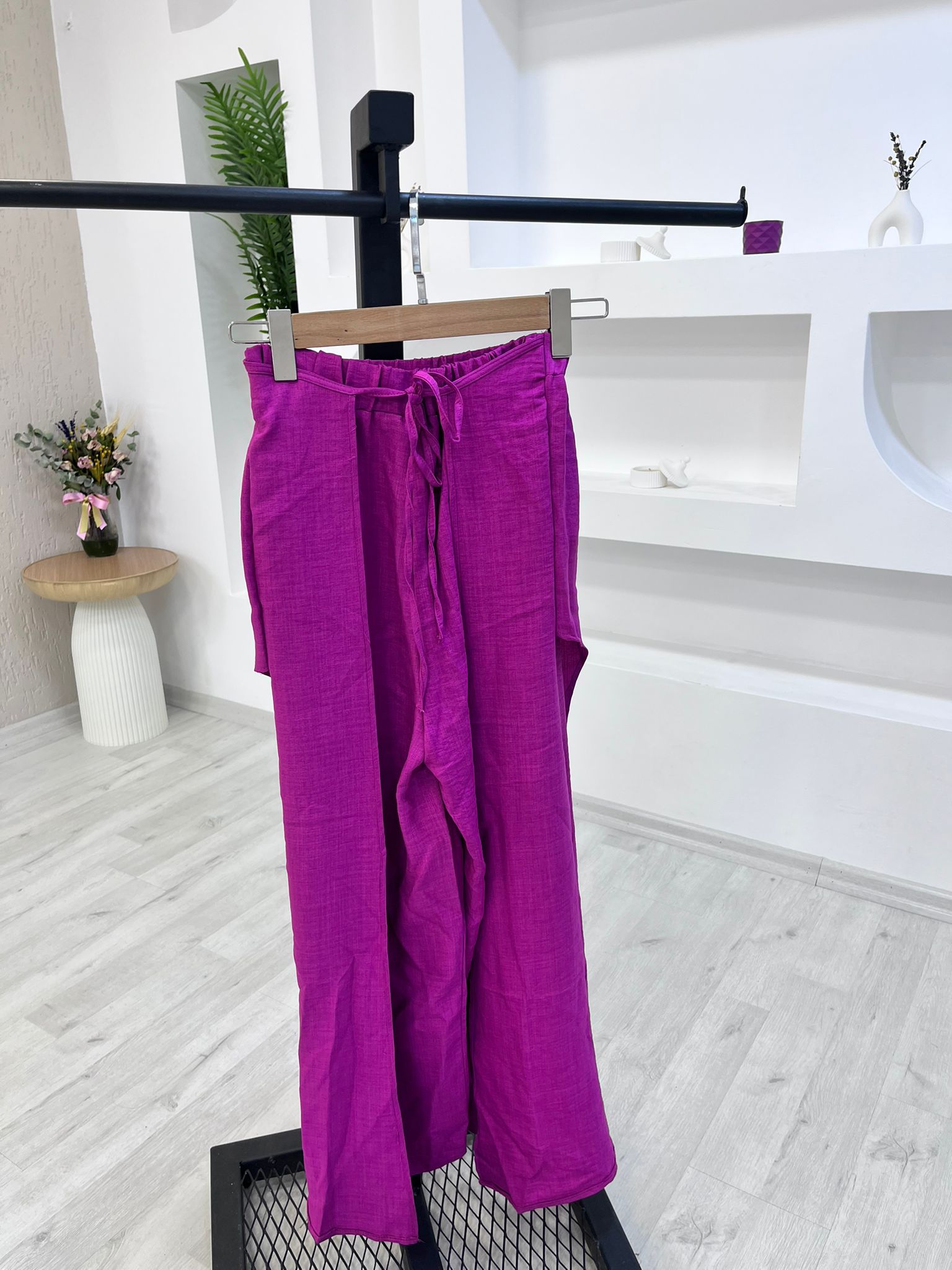 Bağlama Yırtmaçlı Pantolon