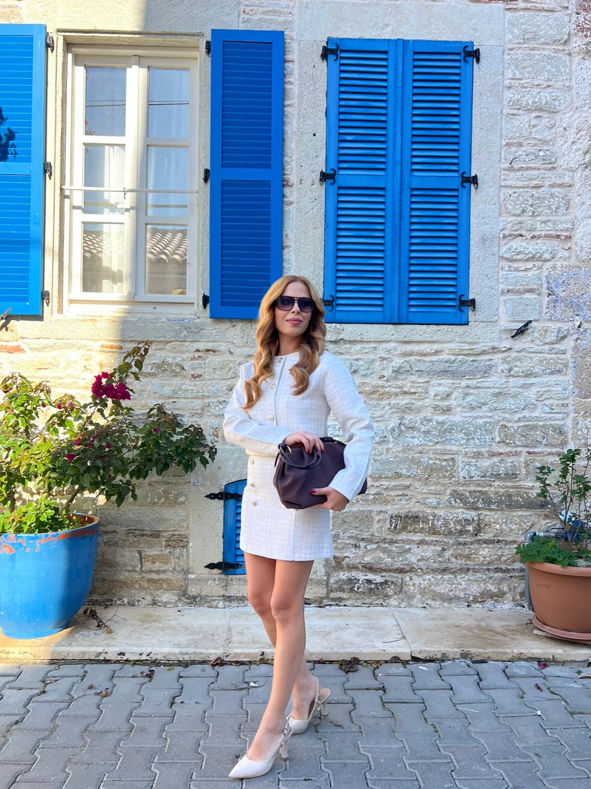 Etekli Tüvit Takım - Beyaz