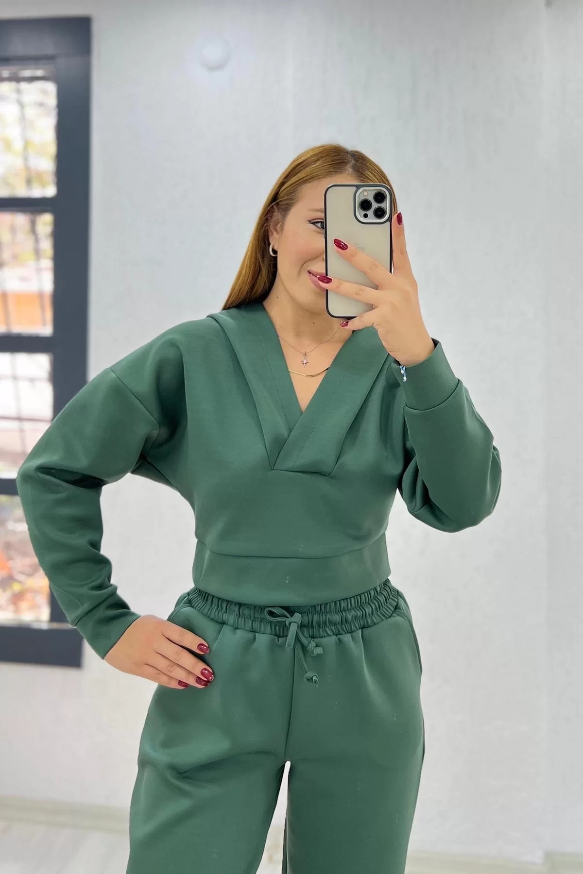 Oysho Crop İkili Takım Yeşil