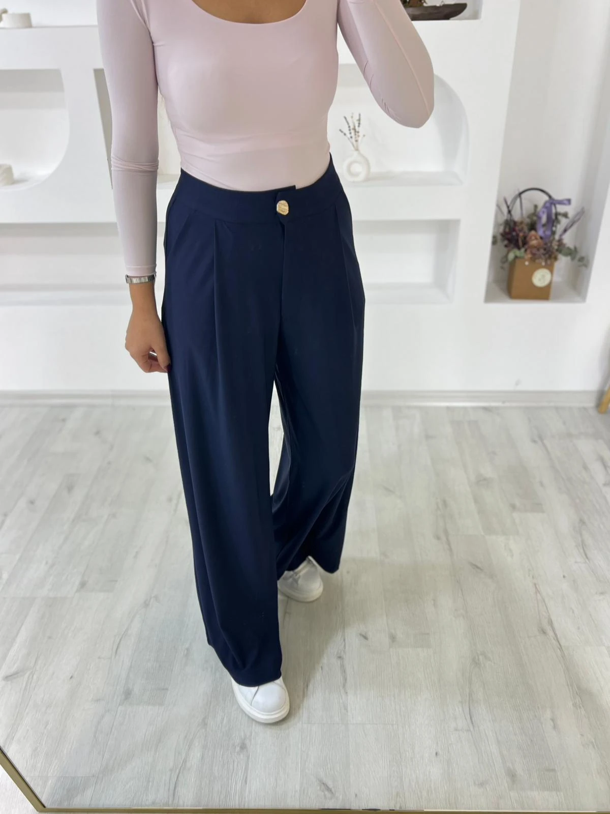 Modal Paça Kaplamalı Pantolon