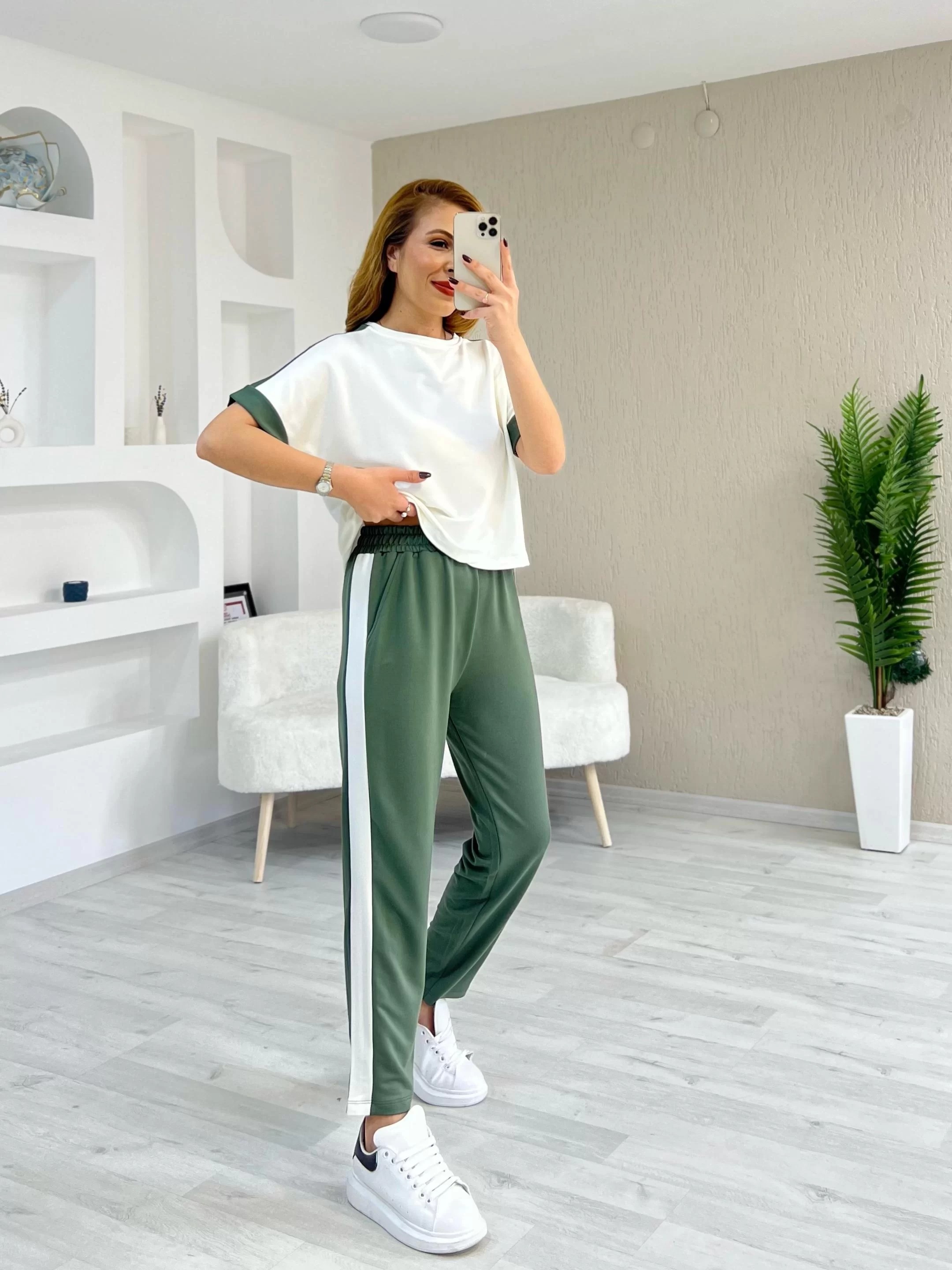 Modal Garnili Takım Yeşil