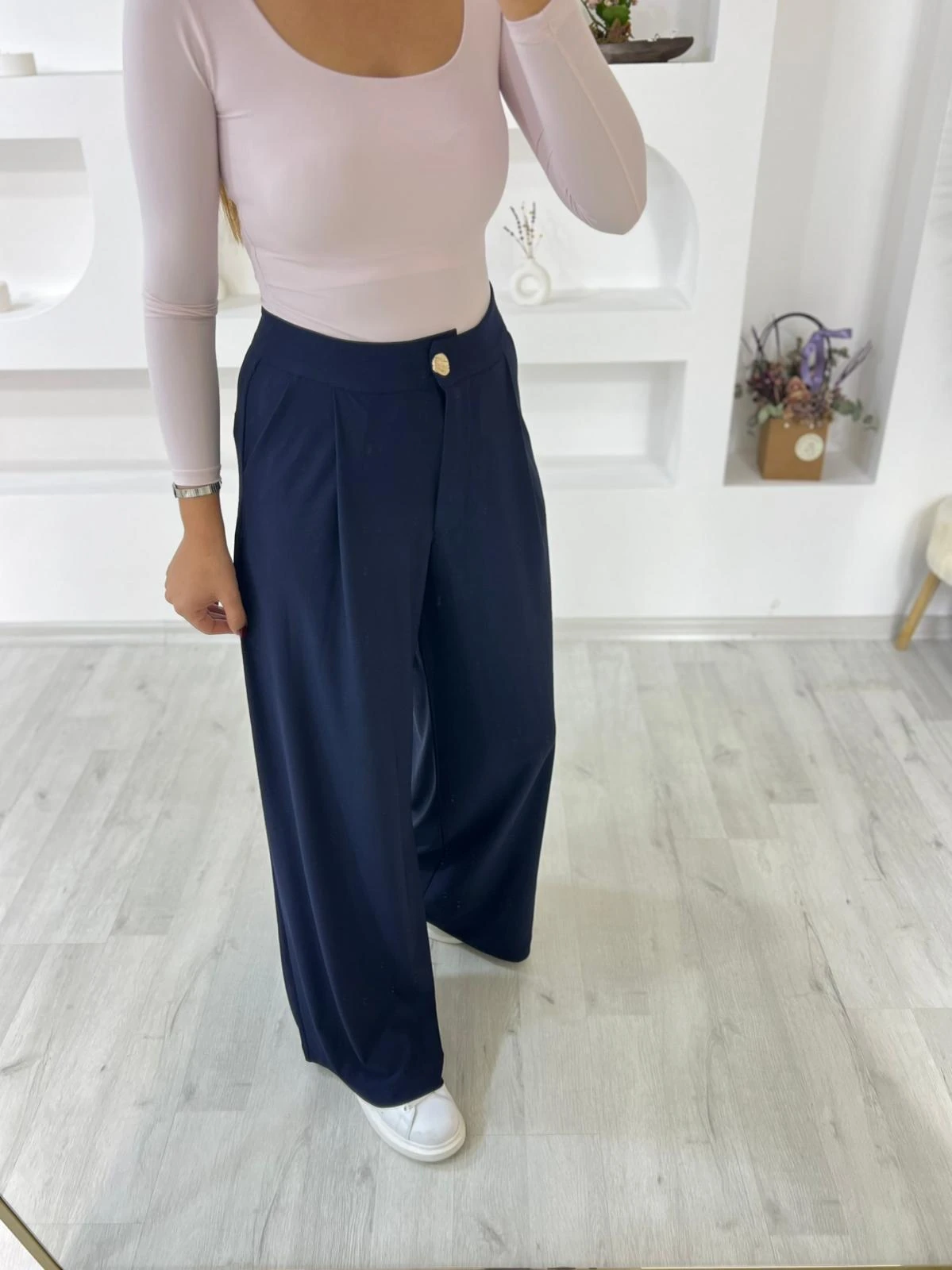 Modal Paça Kaplamalı Pantolon