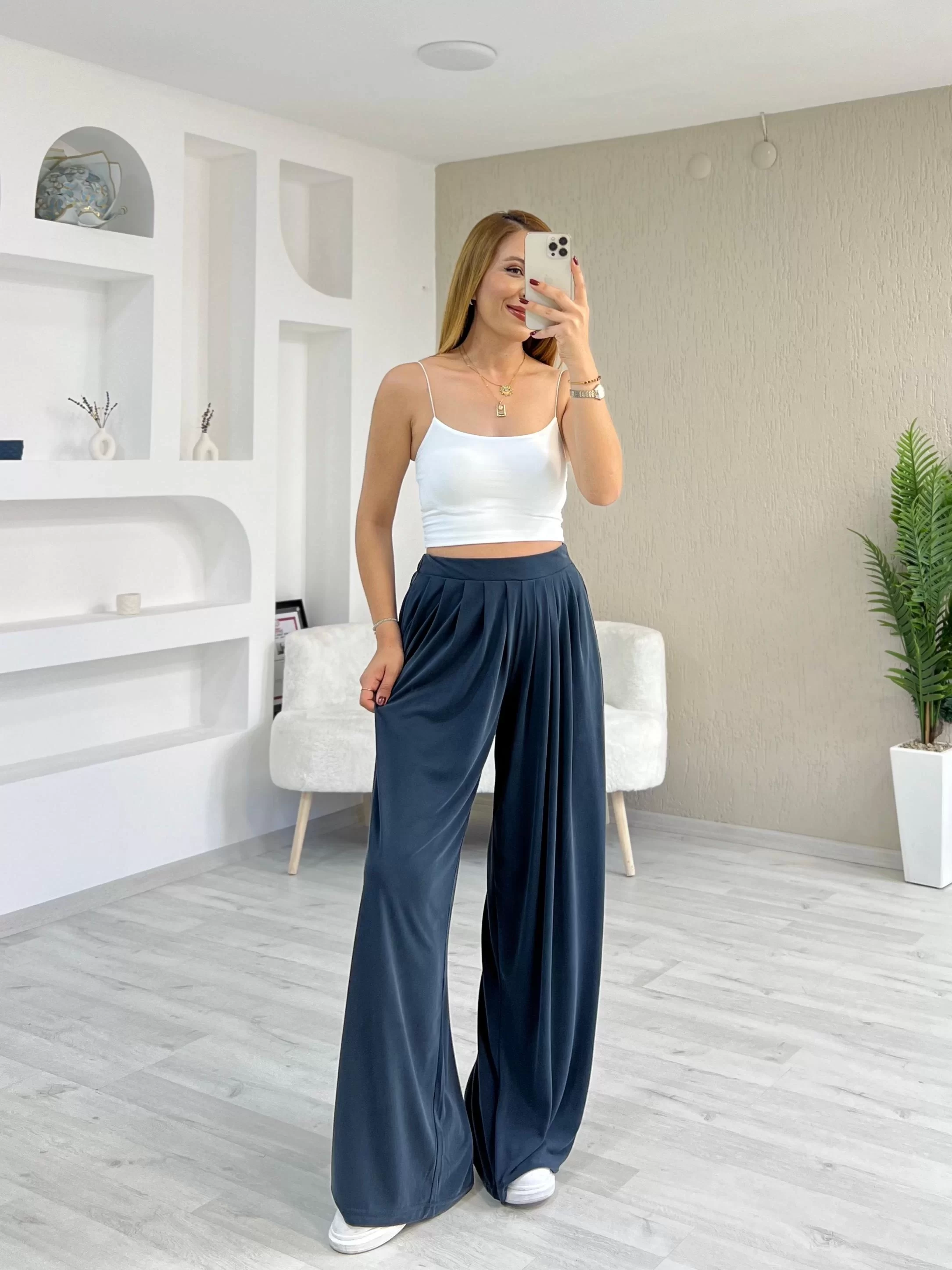 Oysho Palazzo Pantolon Şalvar Antrasit