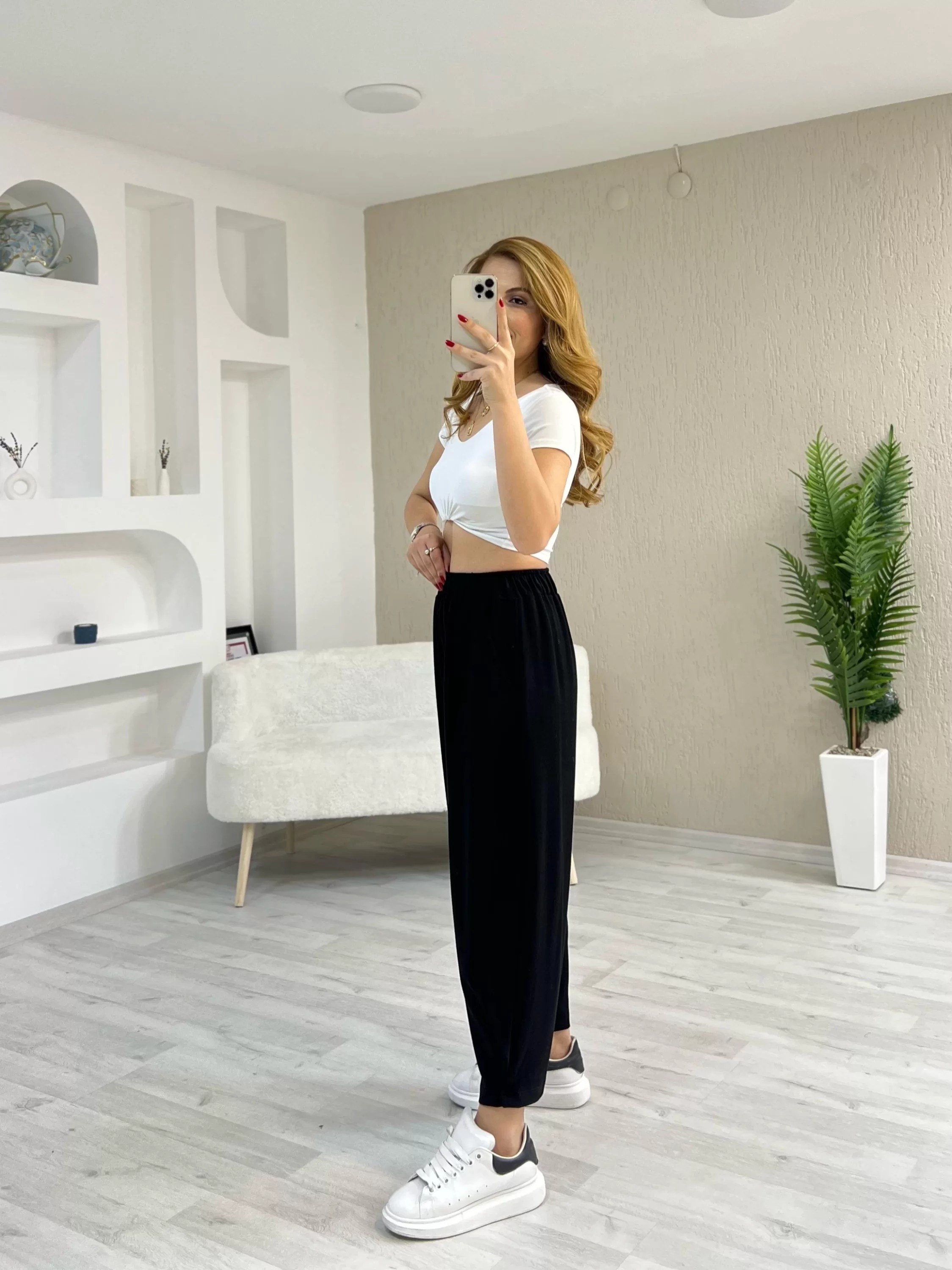 Oysho Kumaş Şalvar Siyah