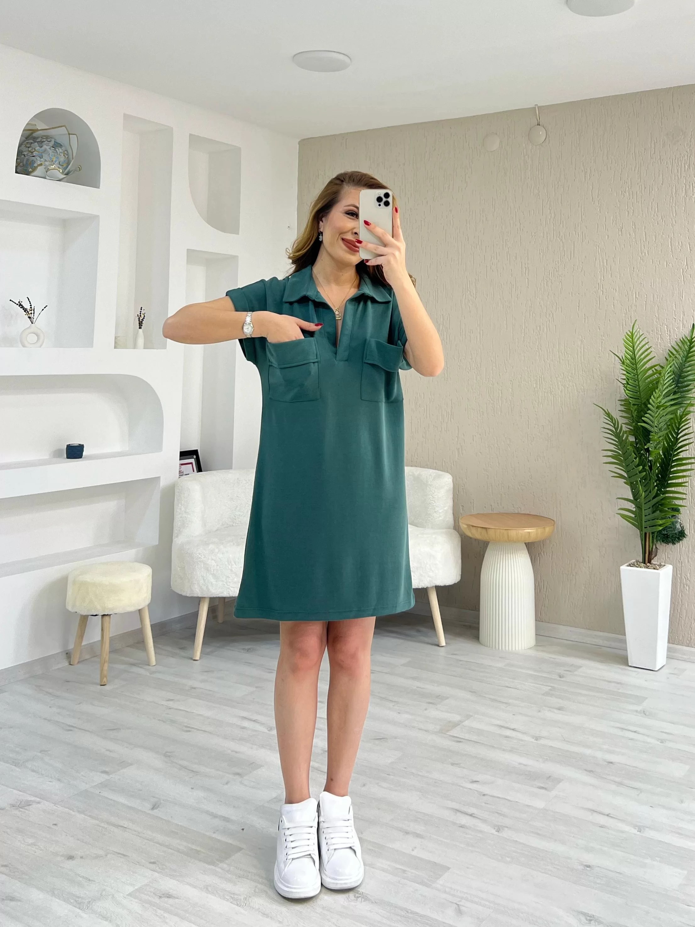 Oysho Cepli Pike Elbise Yeşil