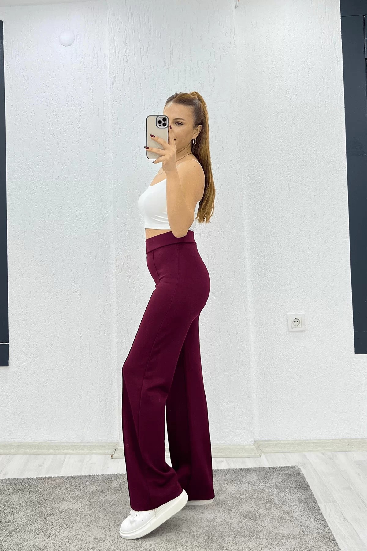 Çımalı Oysho Bordo Pantolon