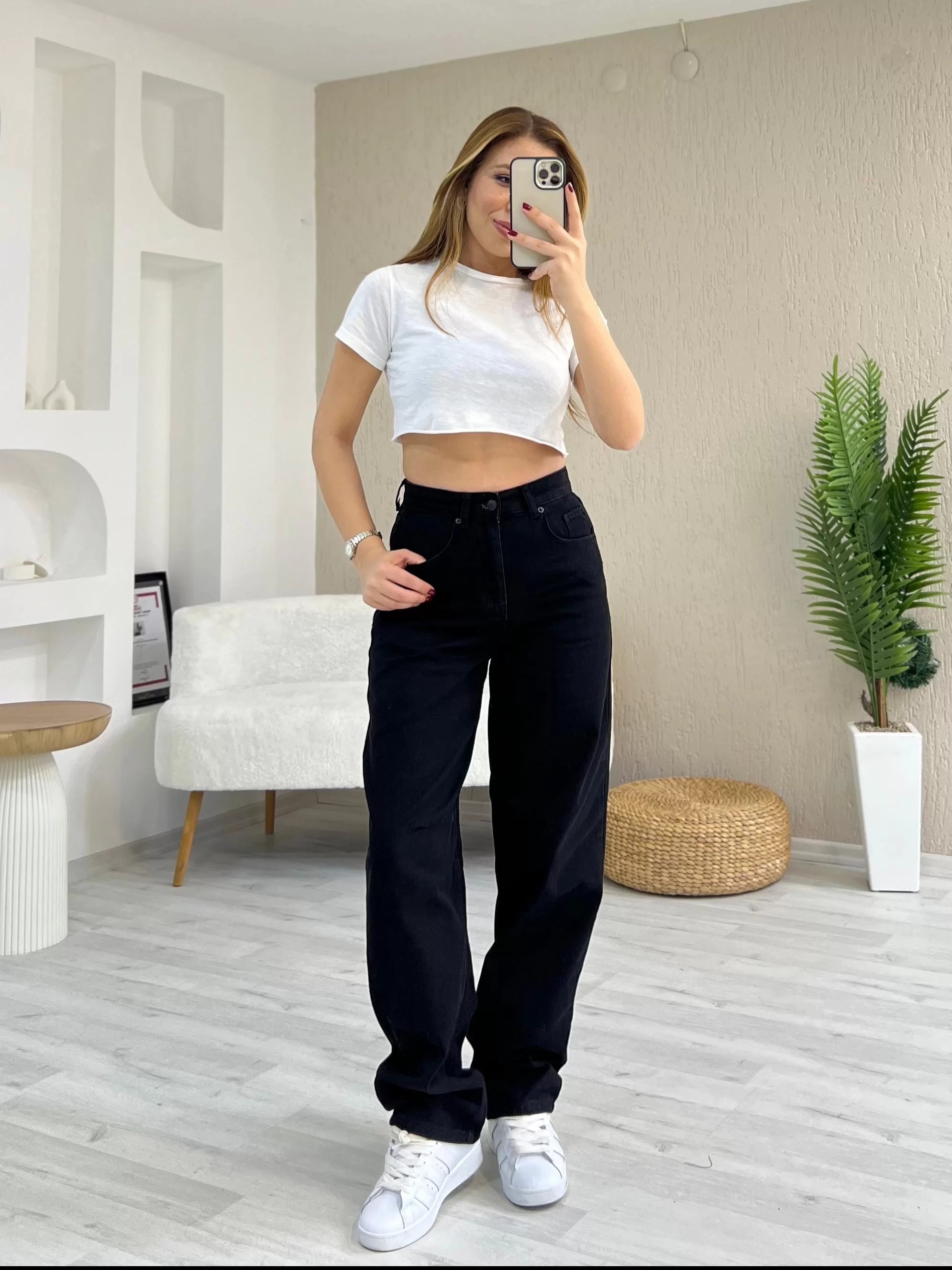 Baggy Siyah Kot Pantolon