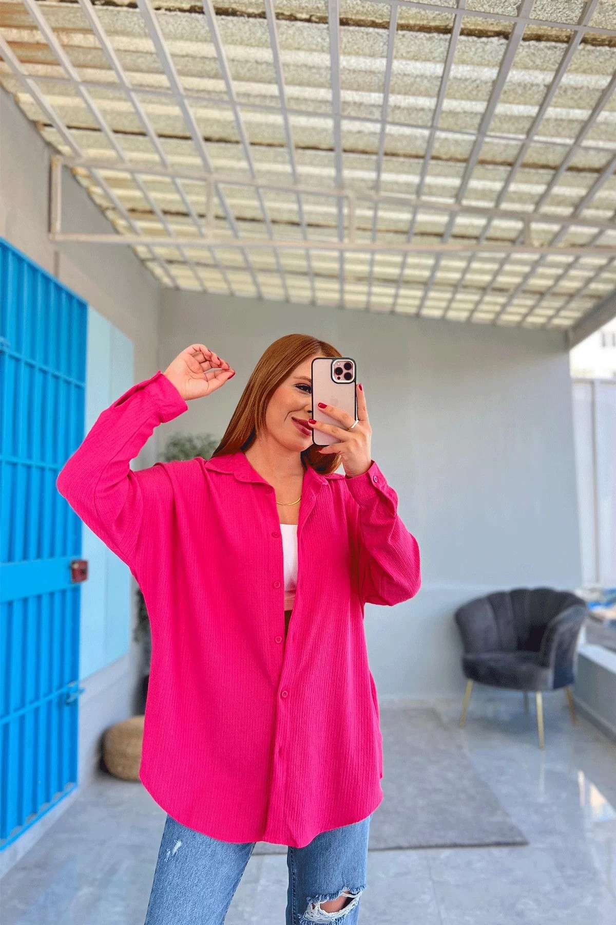 Bürümcük Gömlek Pembe