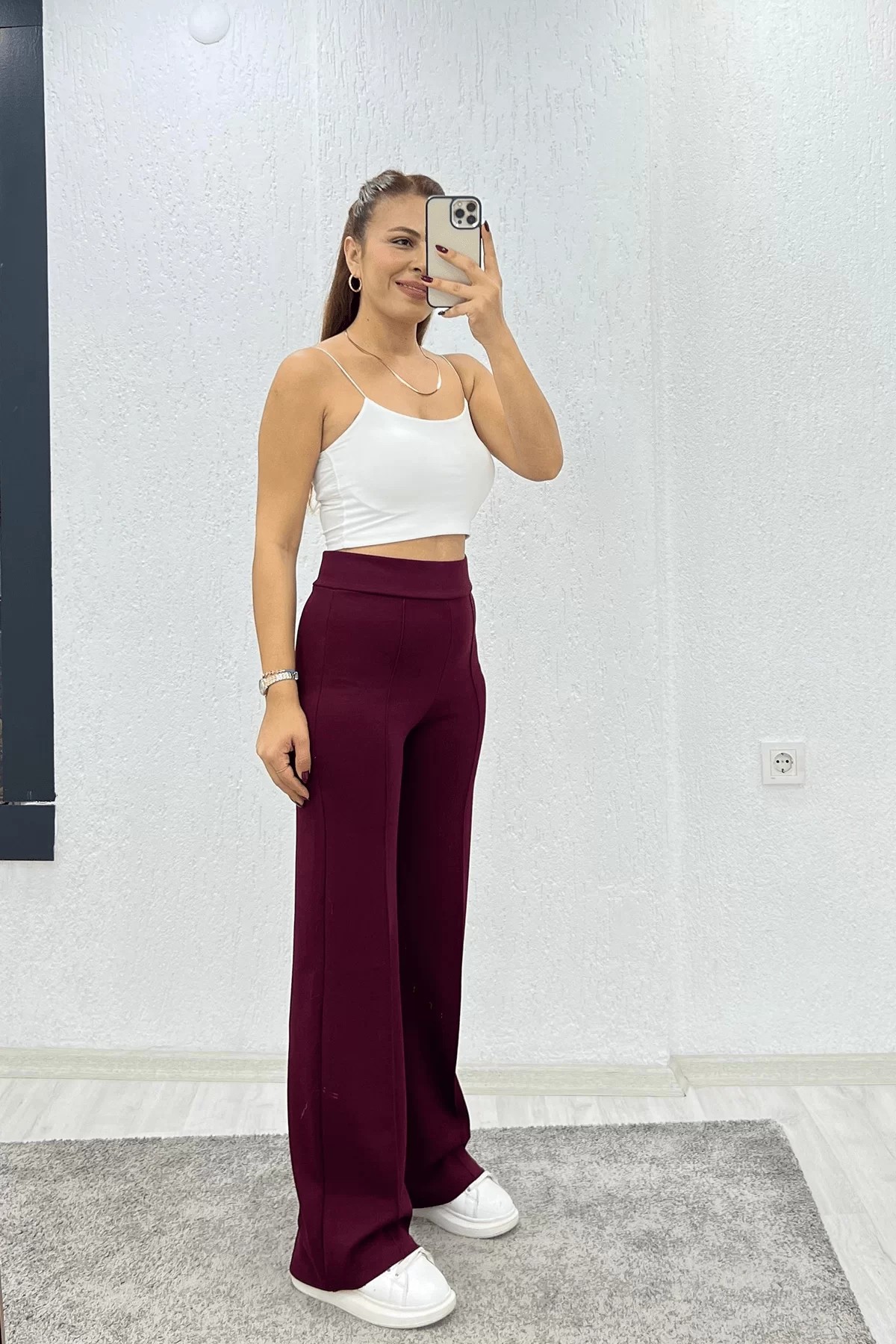 Çımalı Oysho Bordo Pantolon