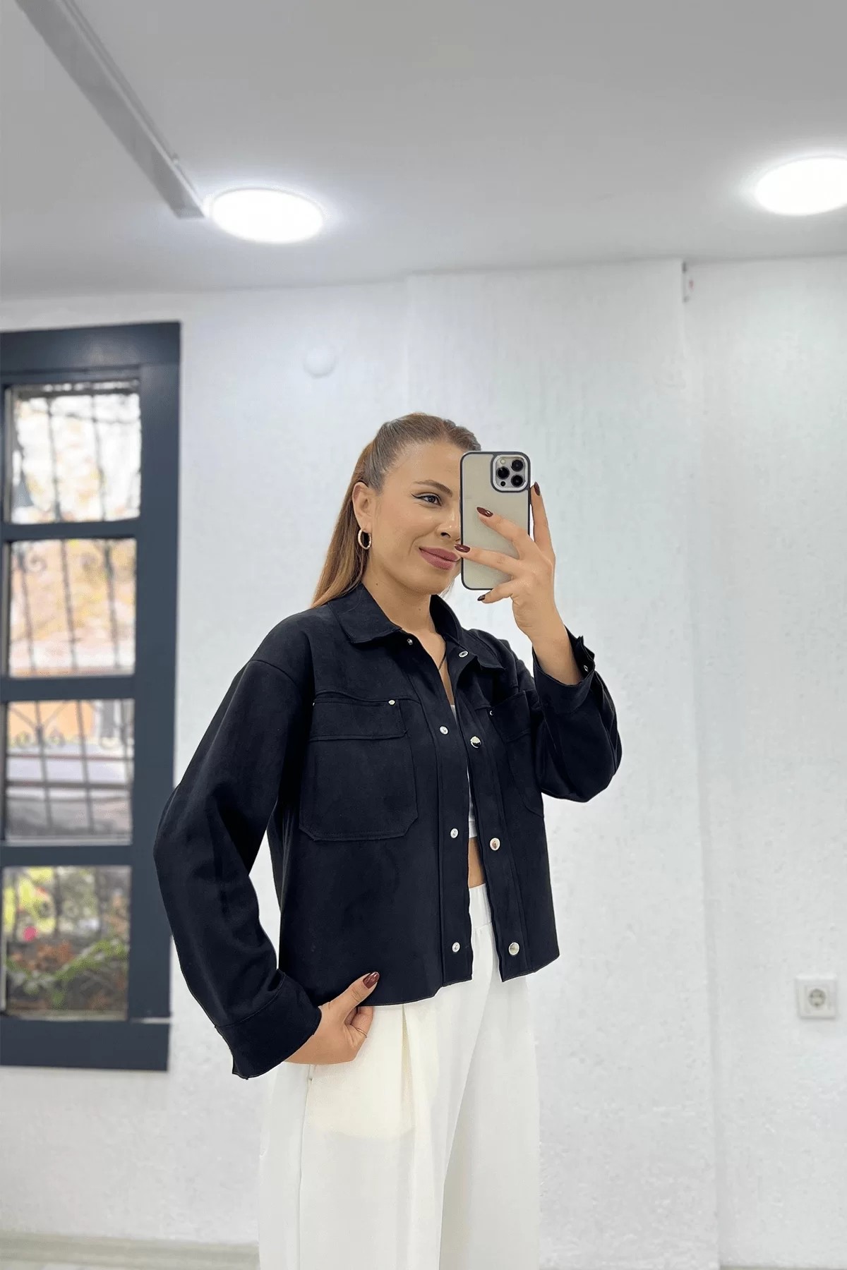 Süet Zara Siyah Ceket
