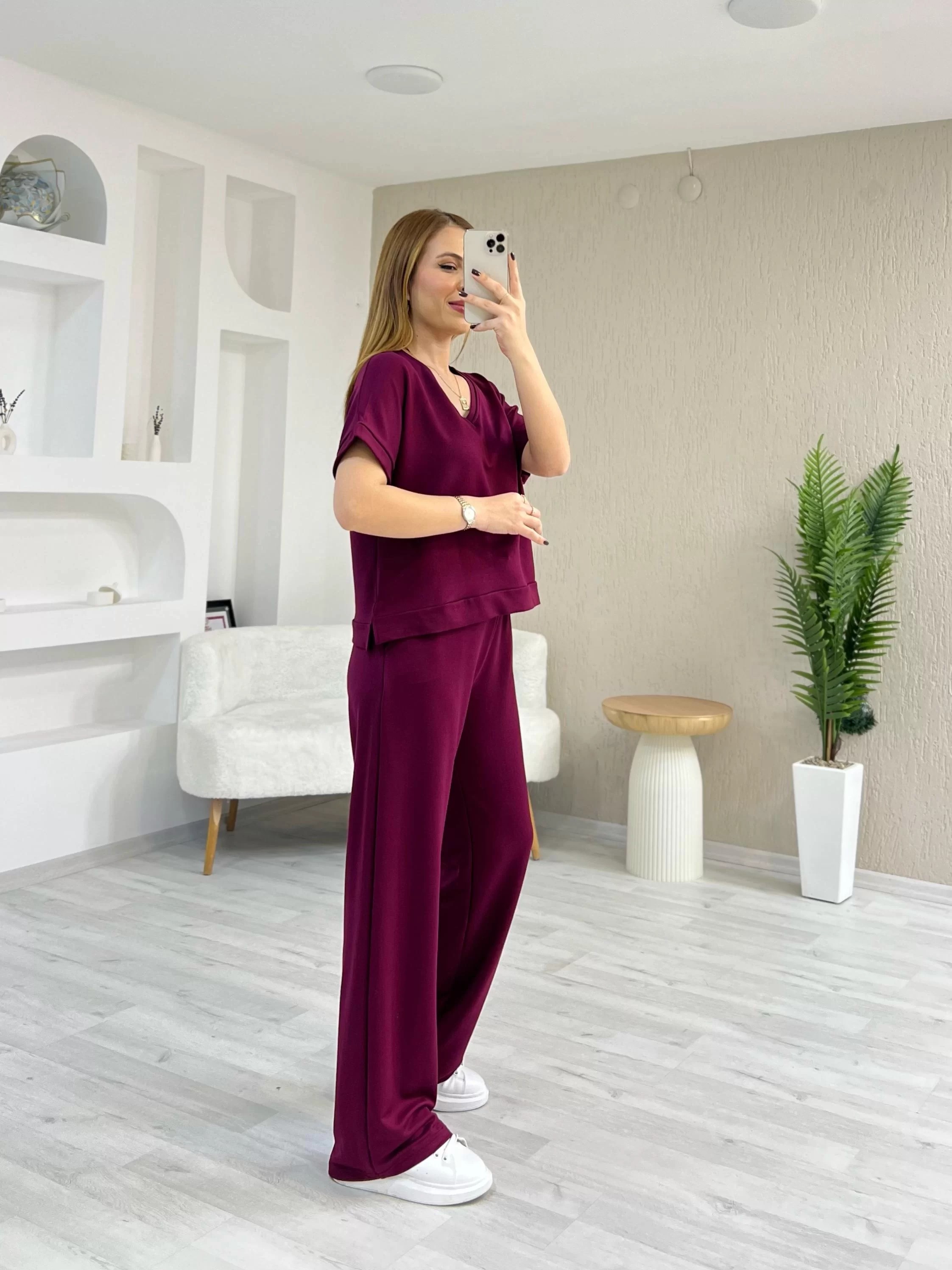 V Yaka Takım Bordo