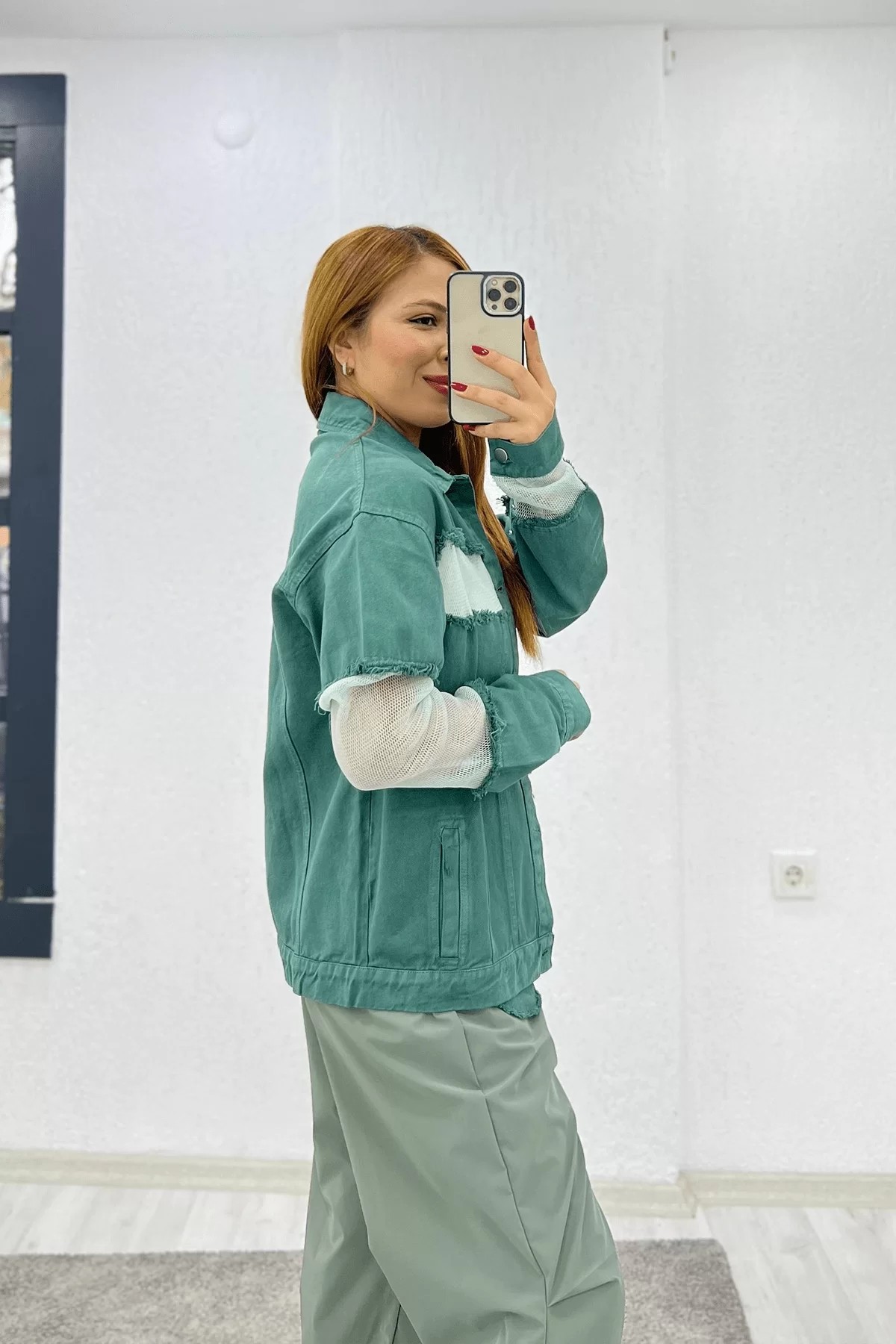 File Garnili Yeşil Ceket