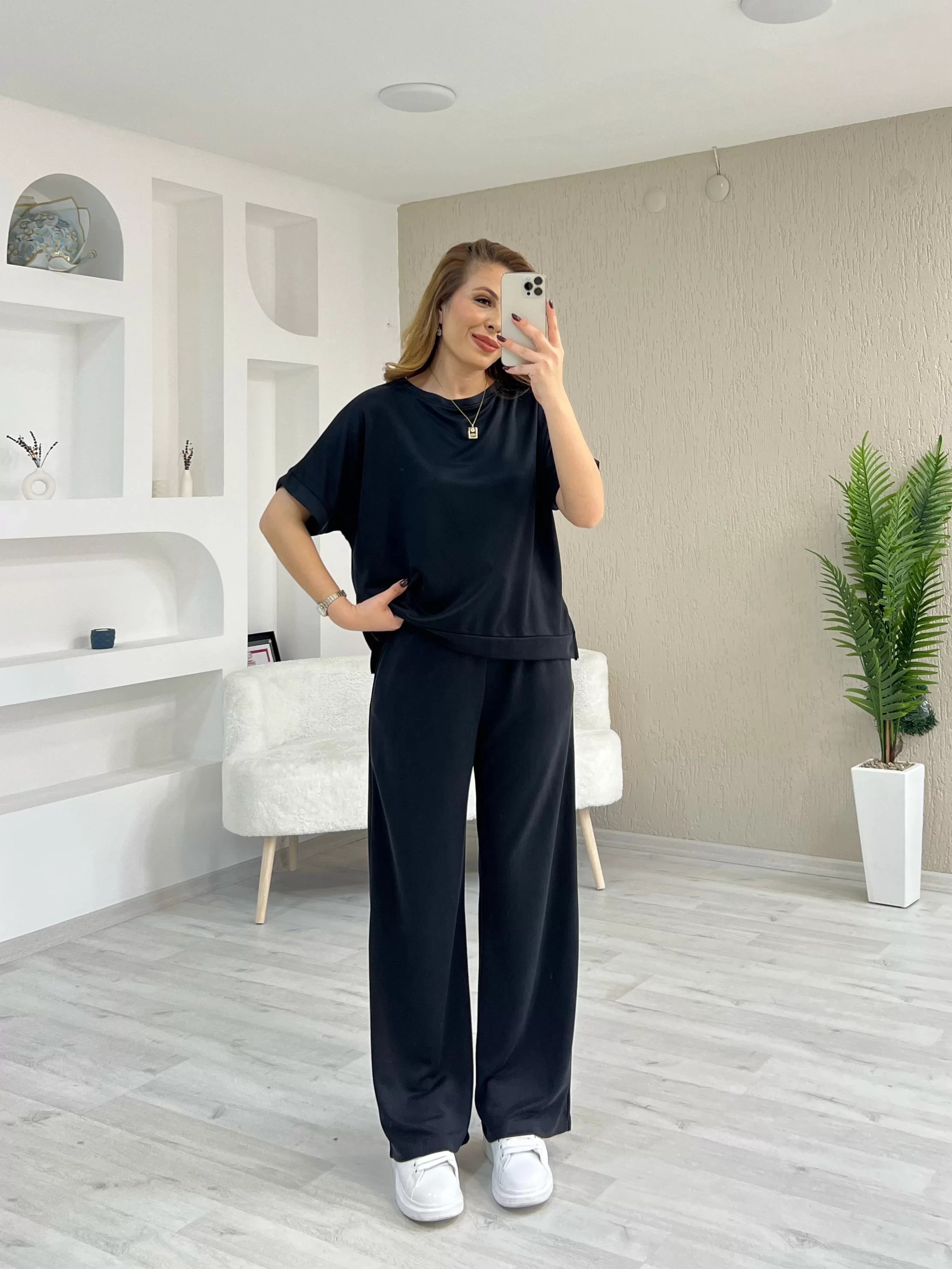 Oysho Kalın Pike Takım Siyah