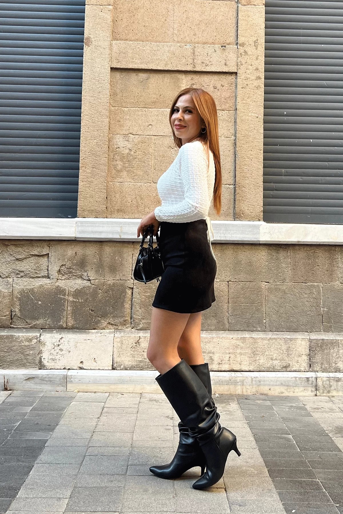 Süet Etek Siyah