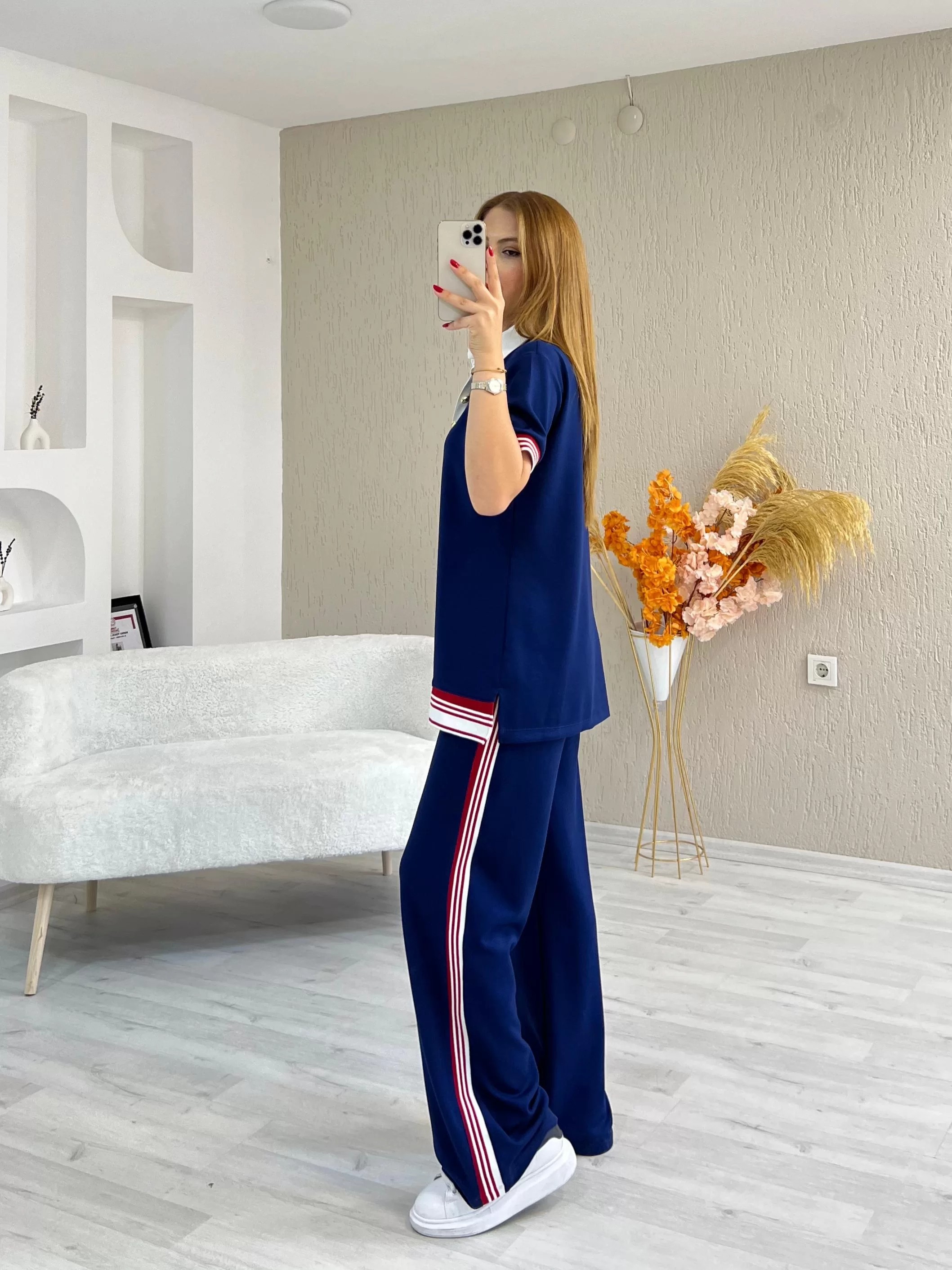 Ribana Detay Yakalı Modal Kumaş Eşofman Takım