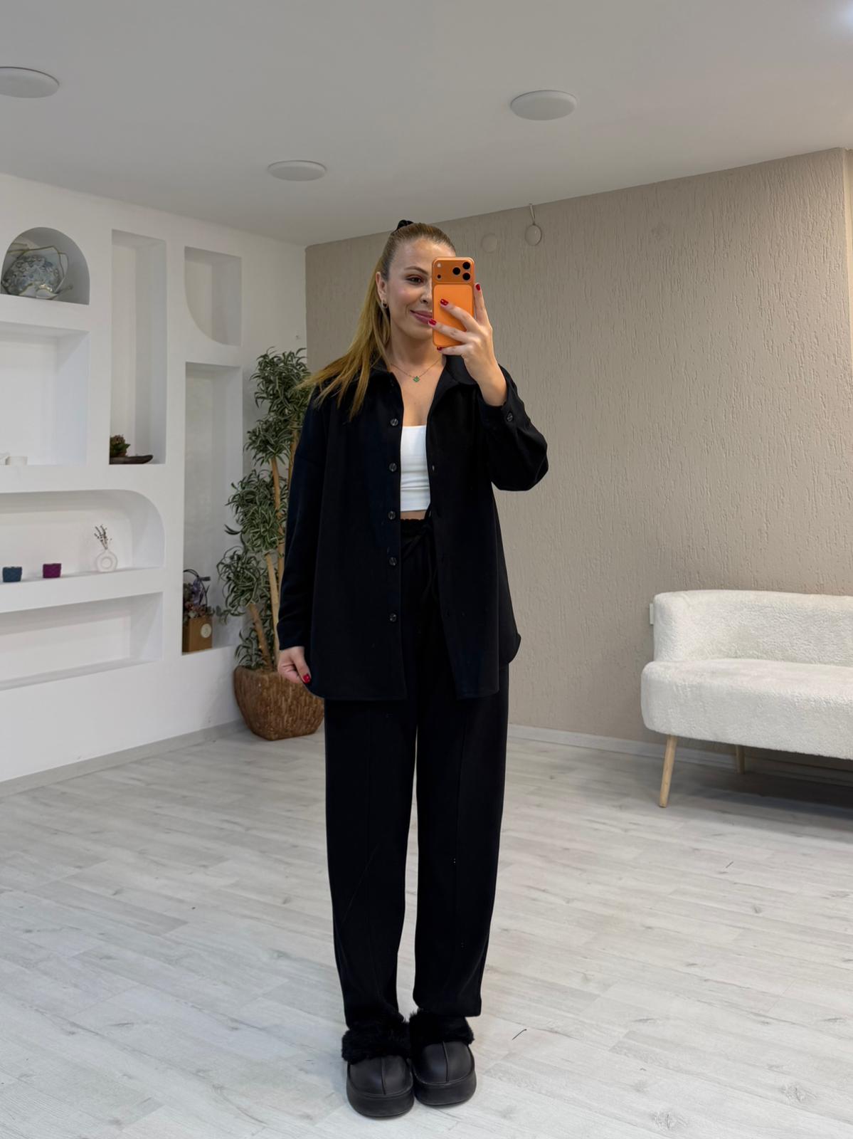 Selanik Gömlek Takım - Siyah