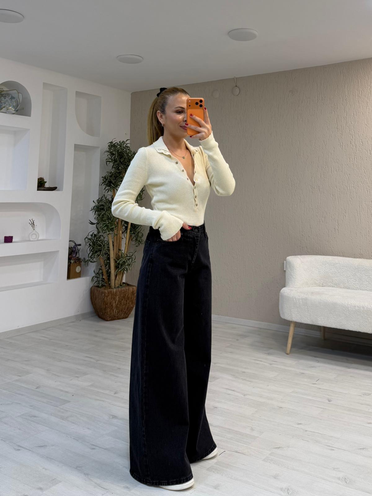 Wideloğ Kot Pantolon - Siyah