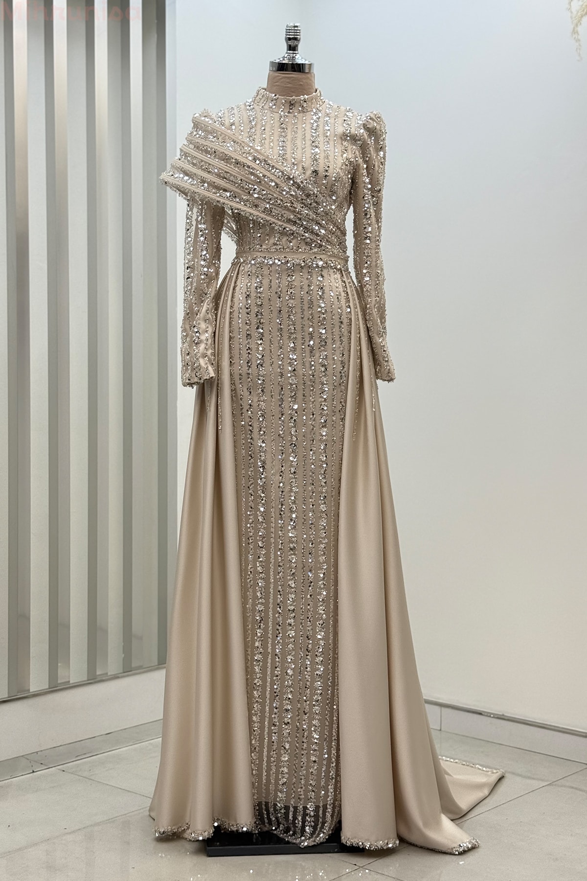 Elegance Abiye - 25177 - Gold