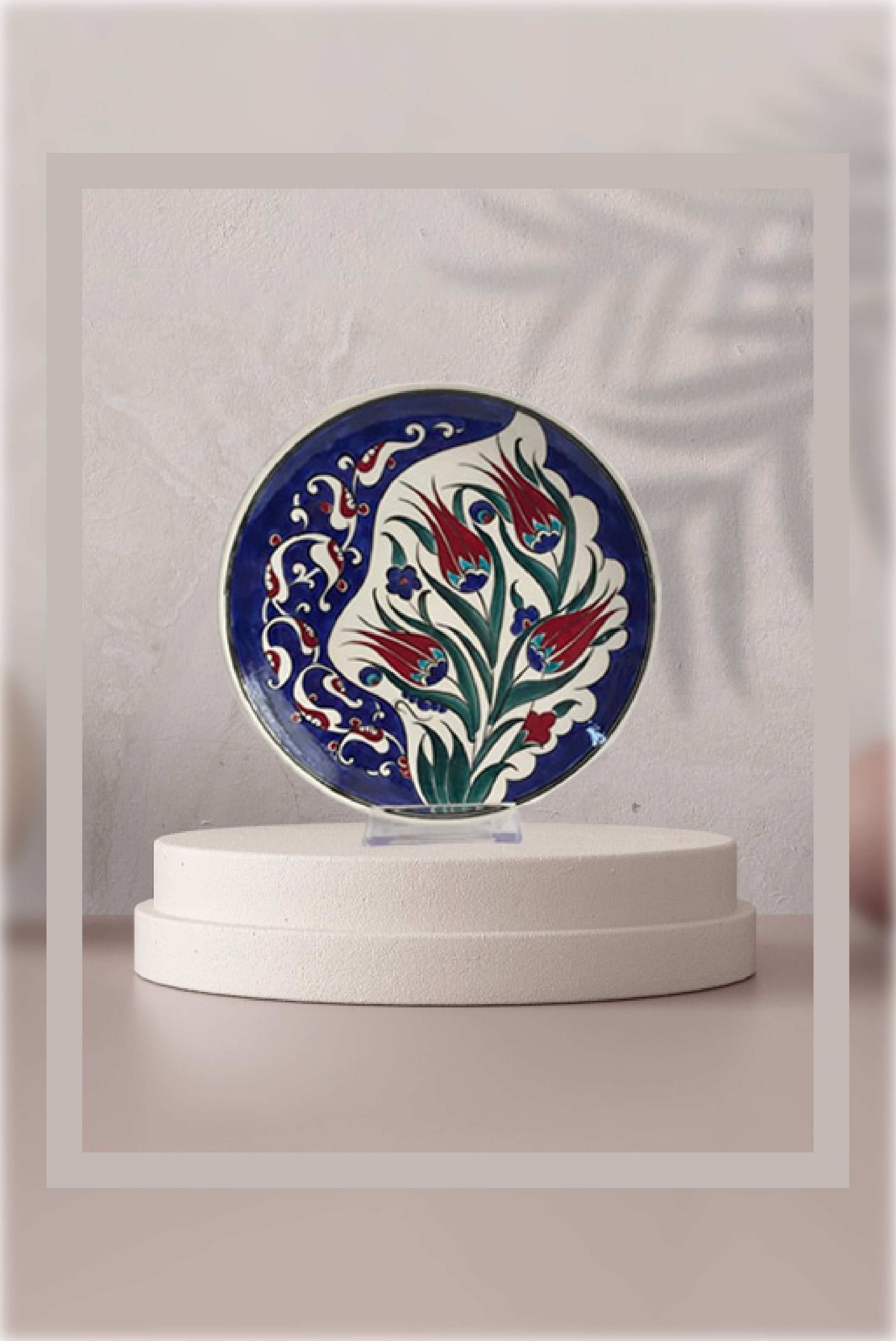 Iznik Tile Tulip Plate