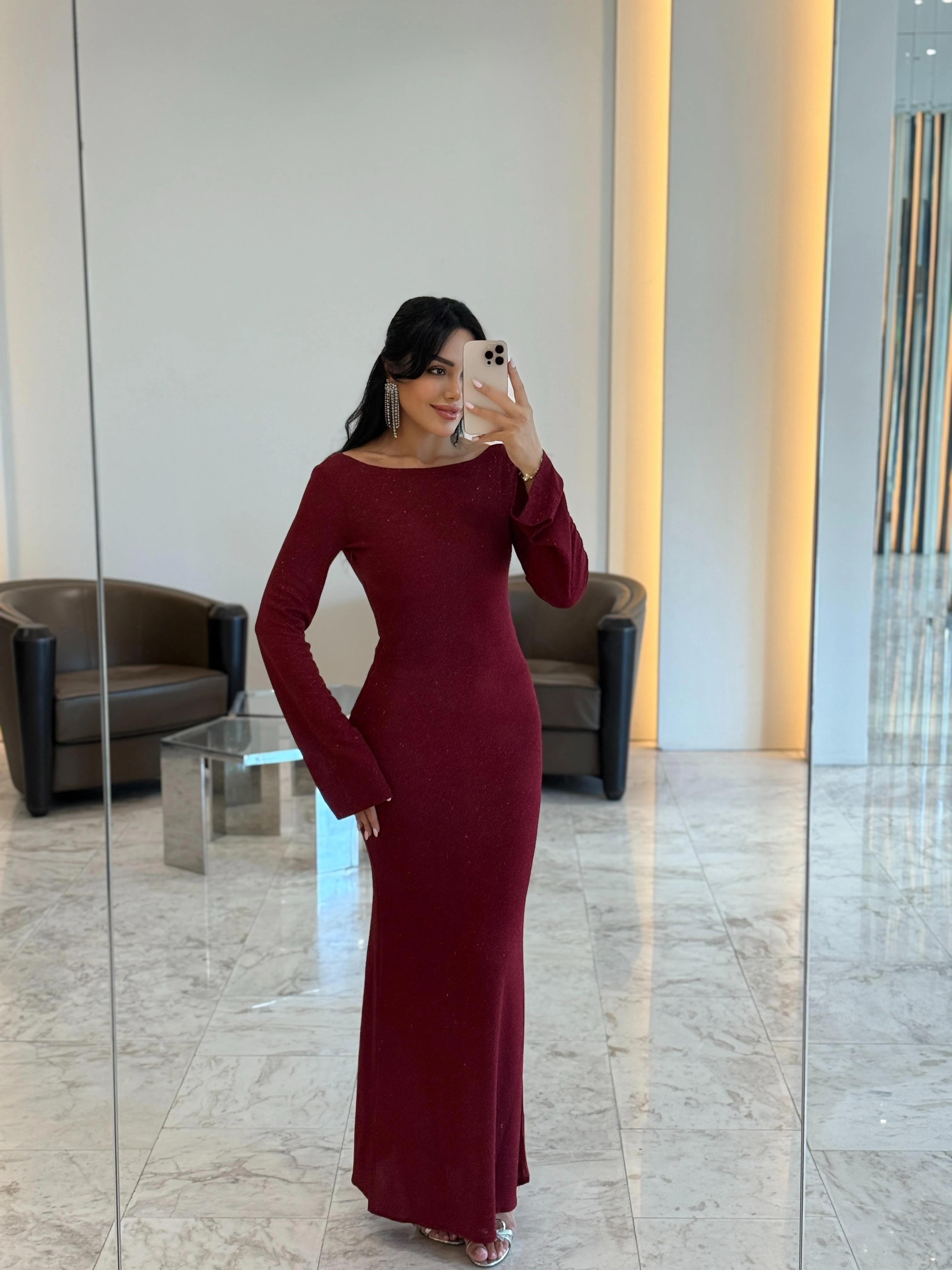 Simli Davet Elbisesi