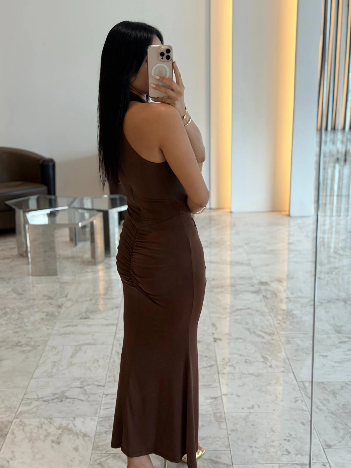 Büzgülü Dökümlü Elbise