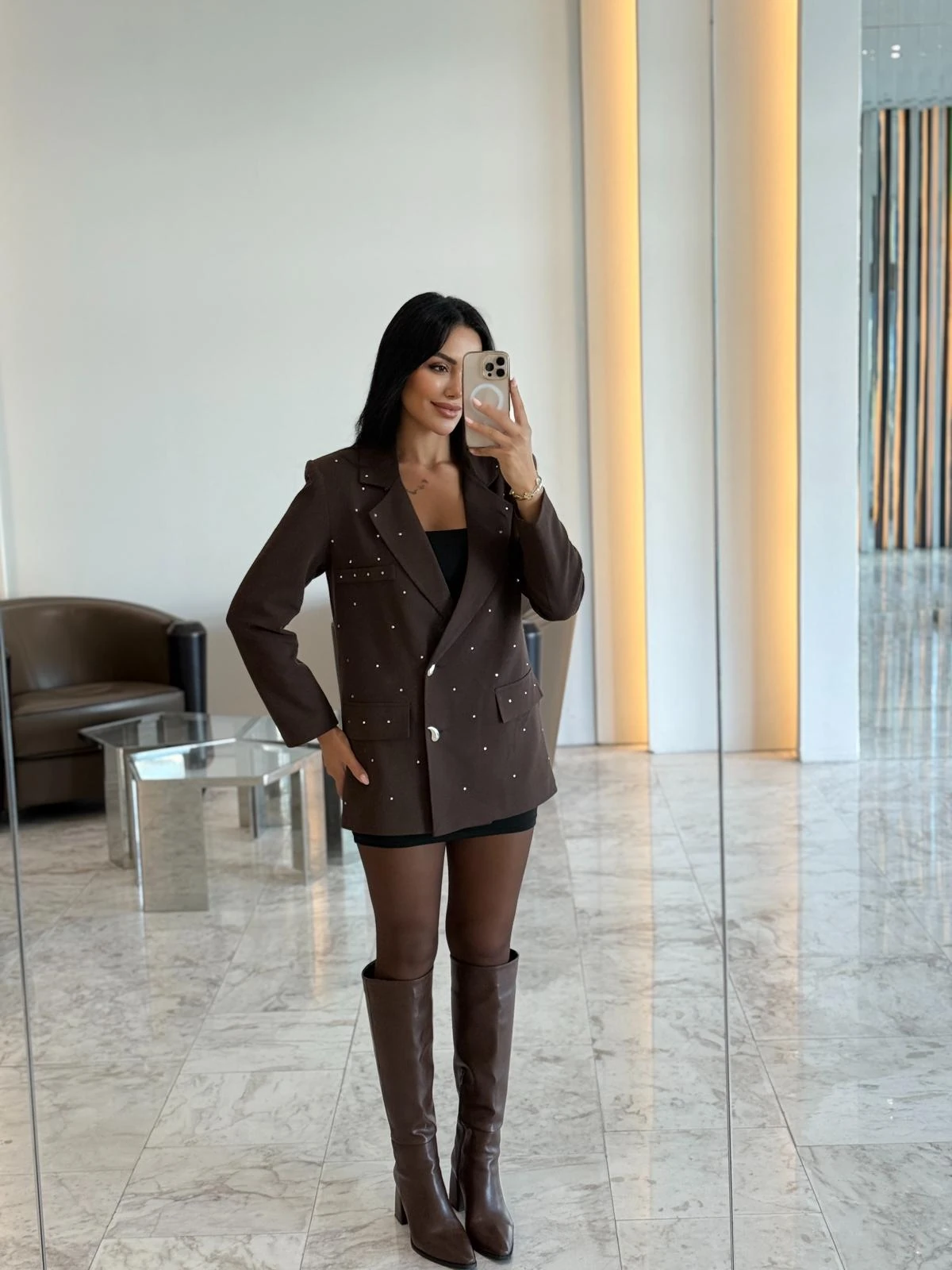 Taşlı Blazer Ceket