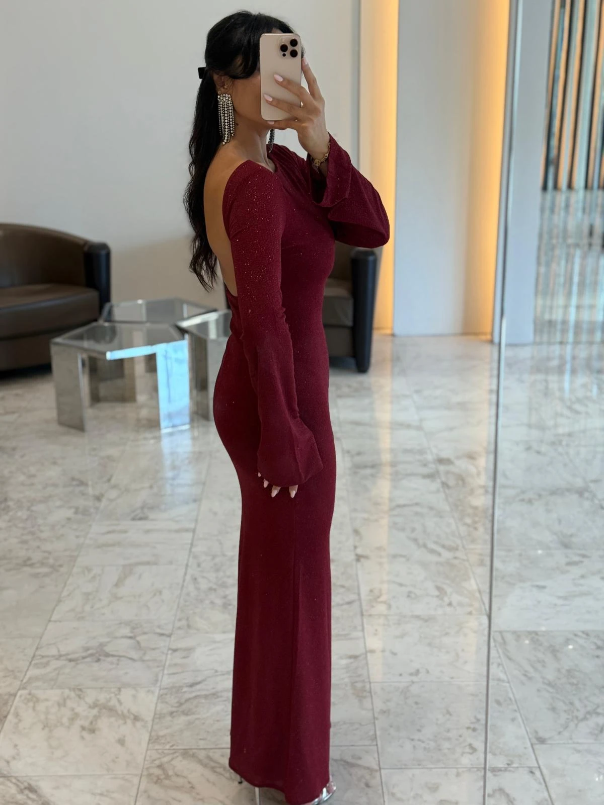 Simli Davet Elbisesi