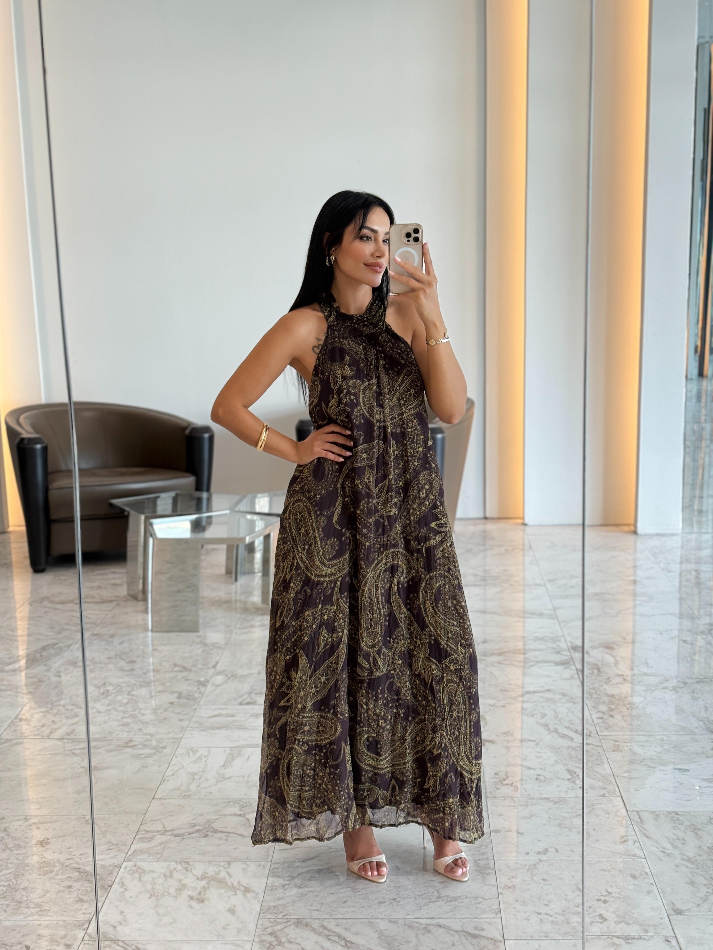 Desenli Döküm Elbise