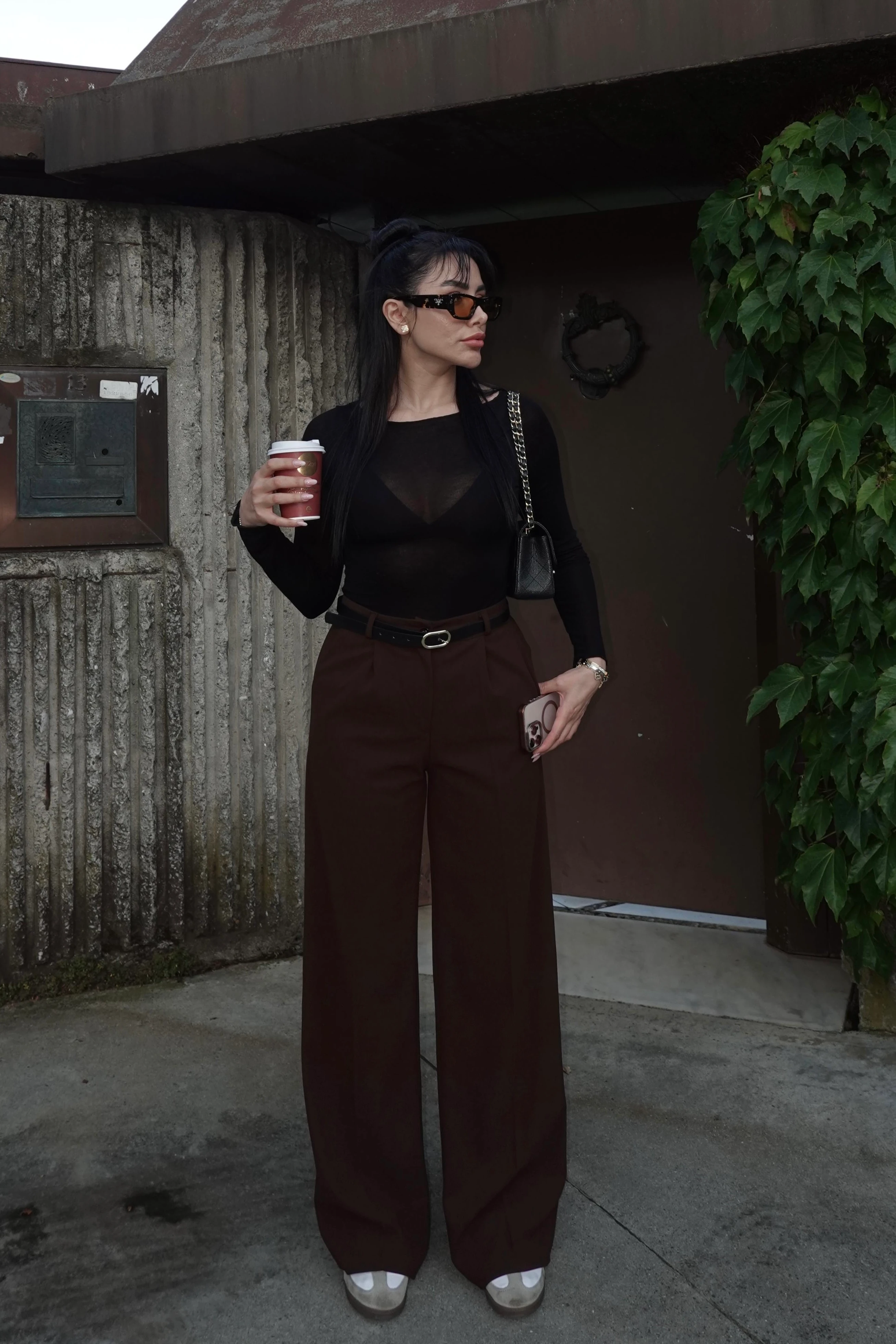 Kemerli Kumaş Pantolon 