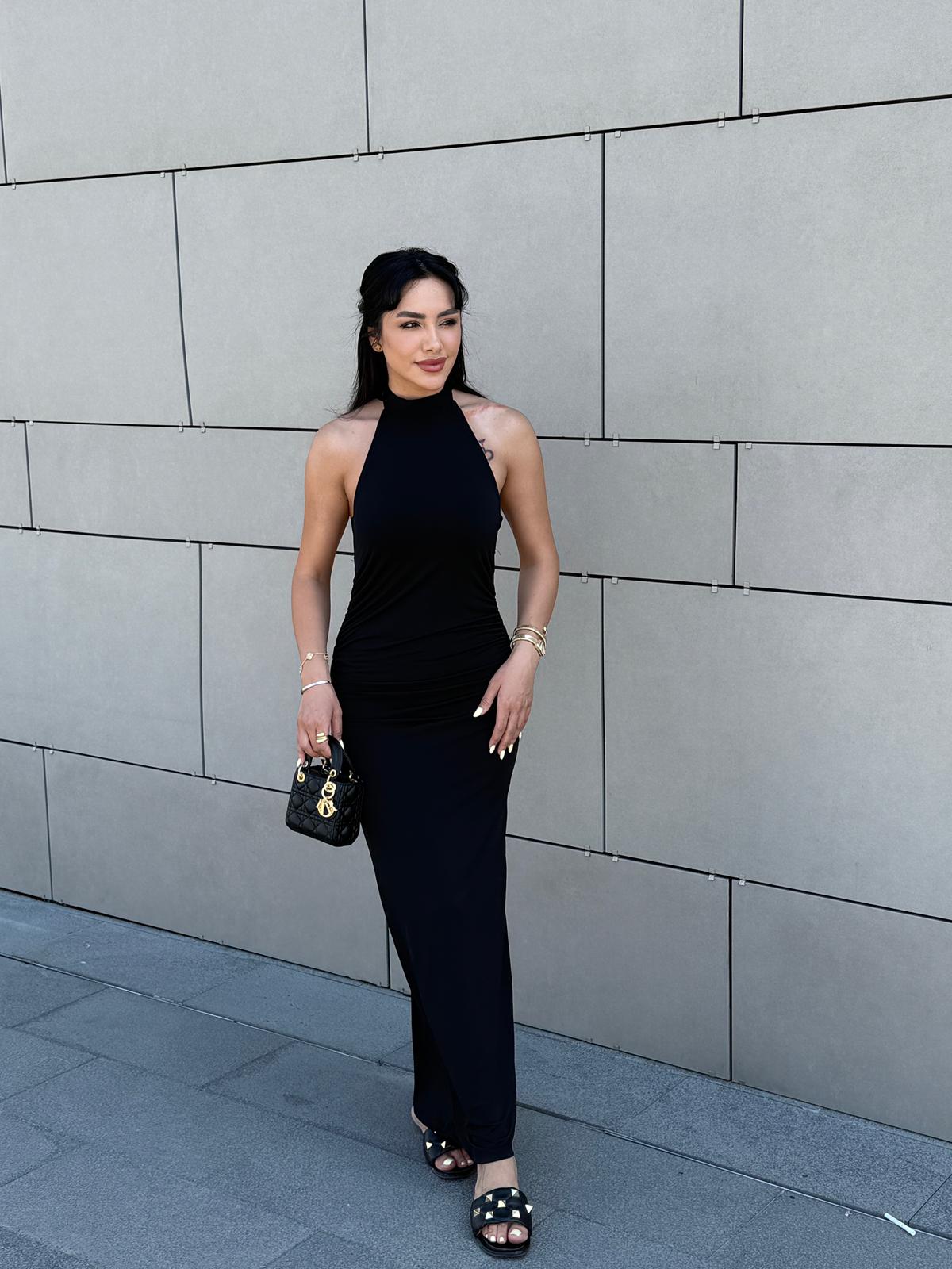 Sırt Bağlama Detay Elbise