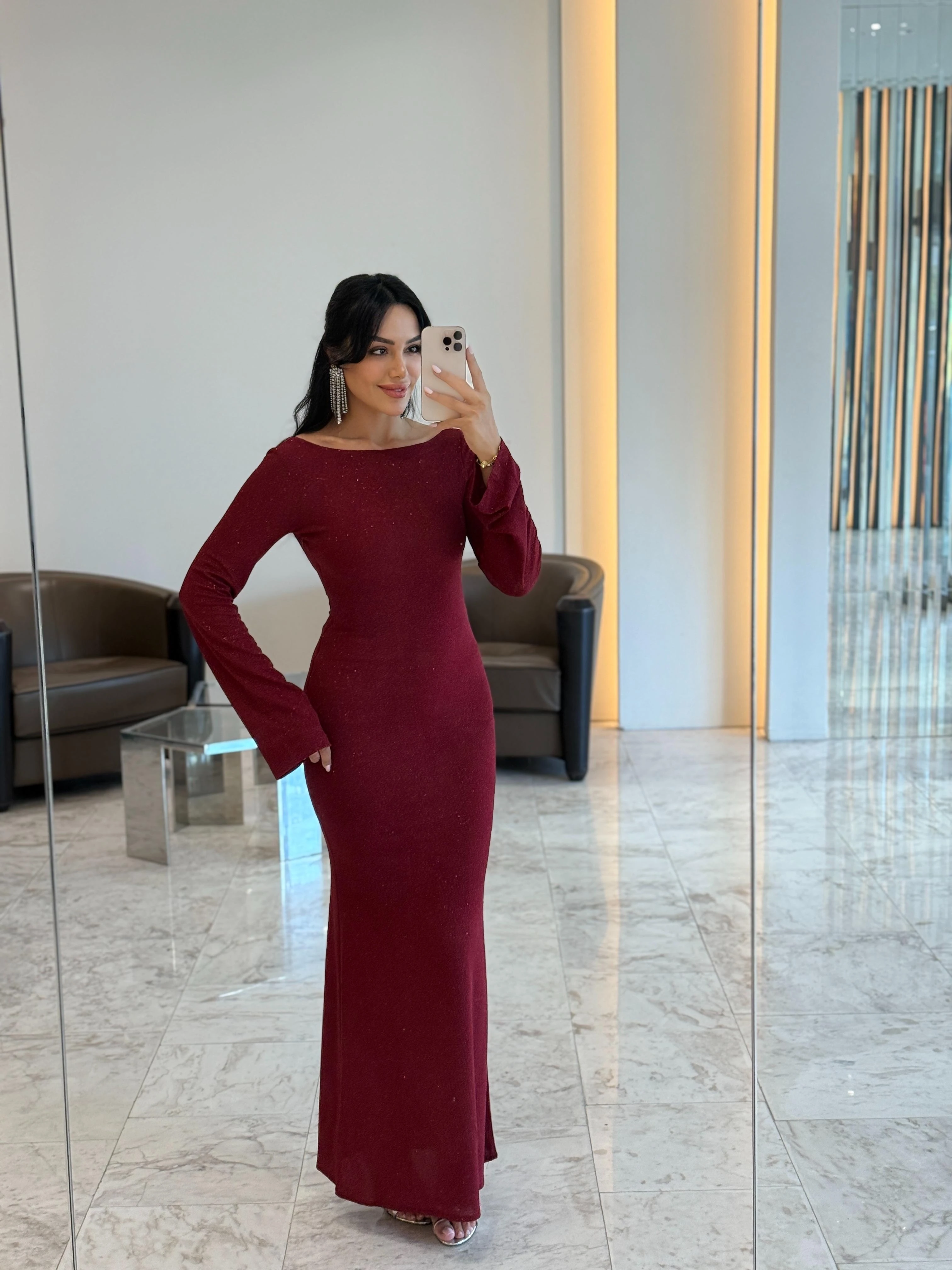 Simli Davet Elbisesi