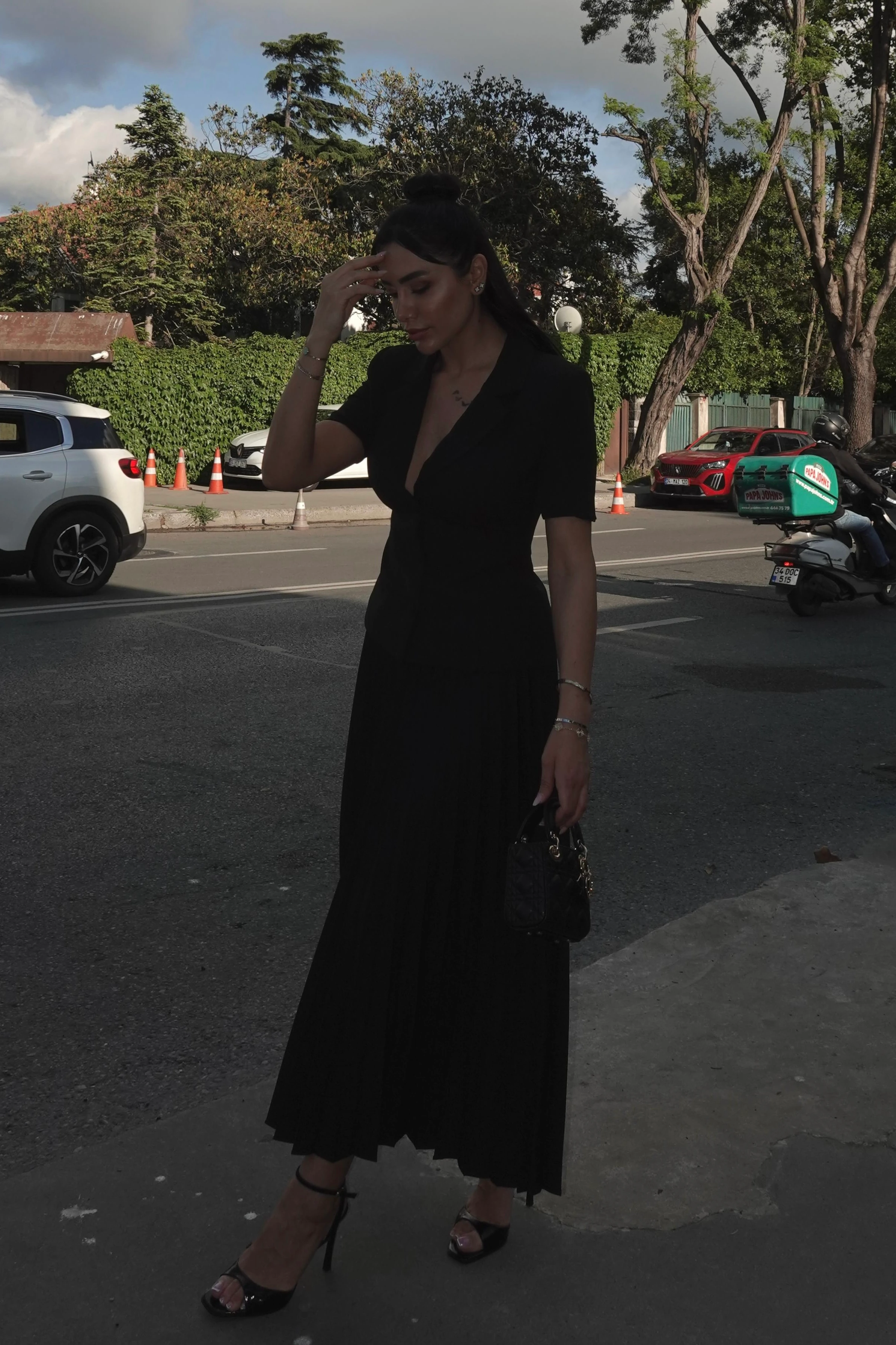 Blazer Ceket Pileli Etek