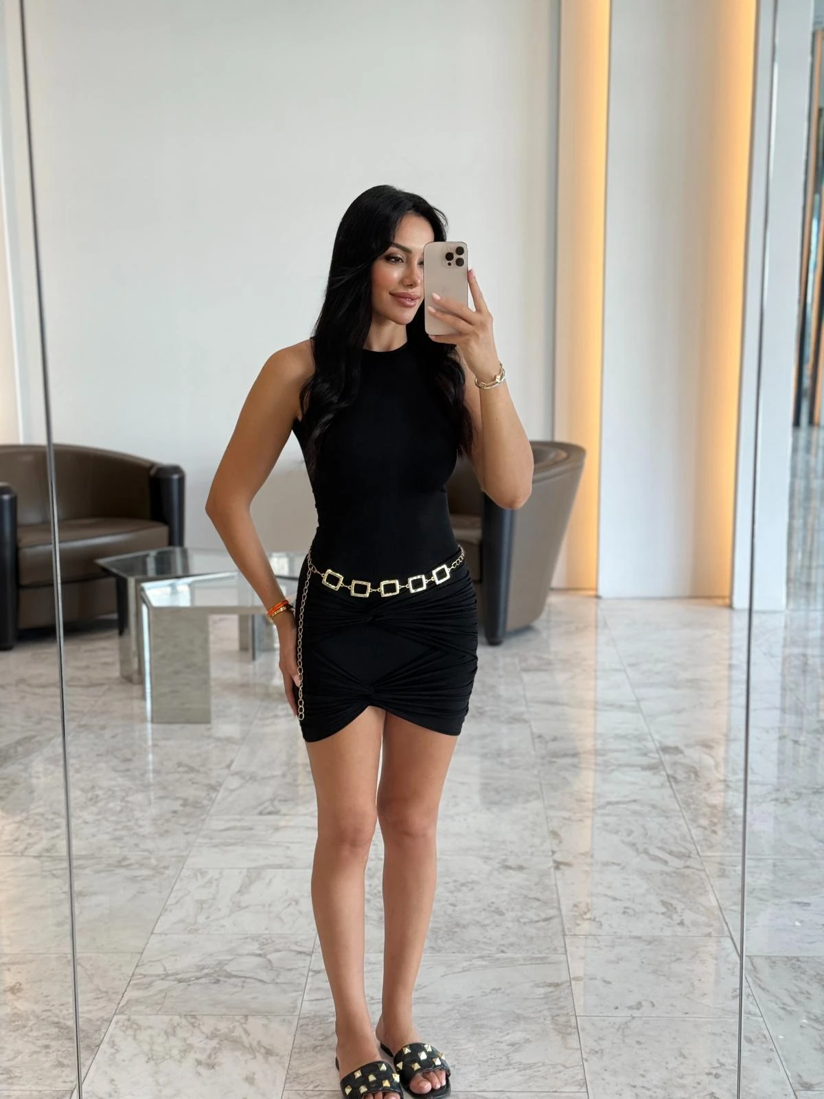 Büzgü Detay Elbise