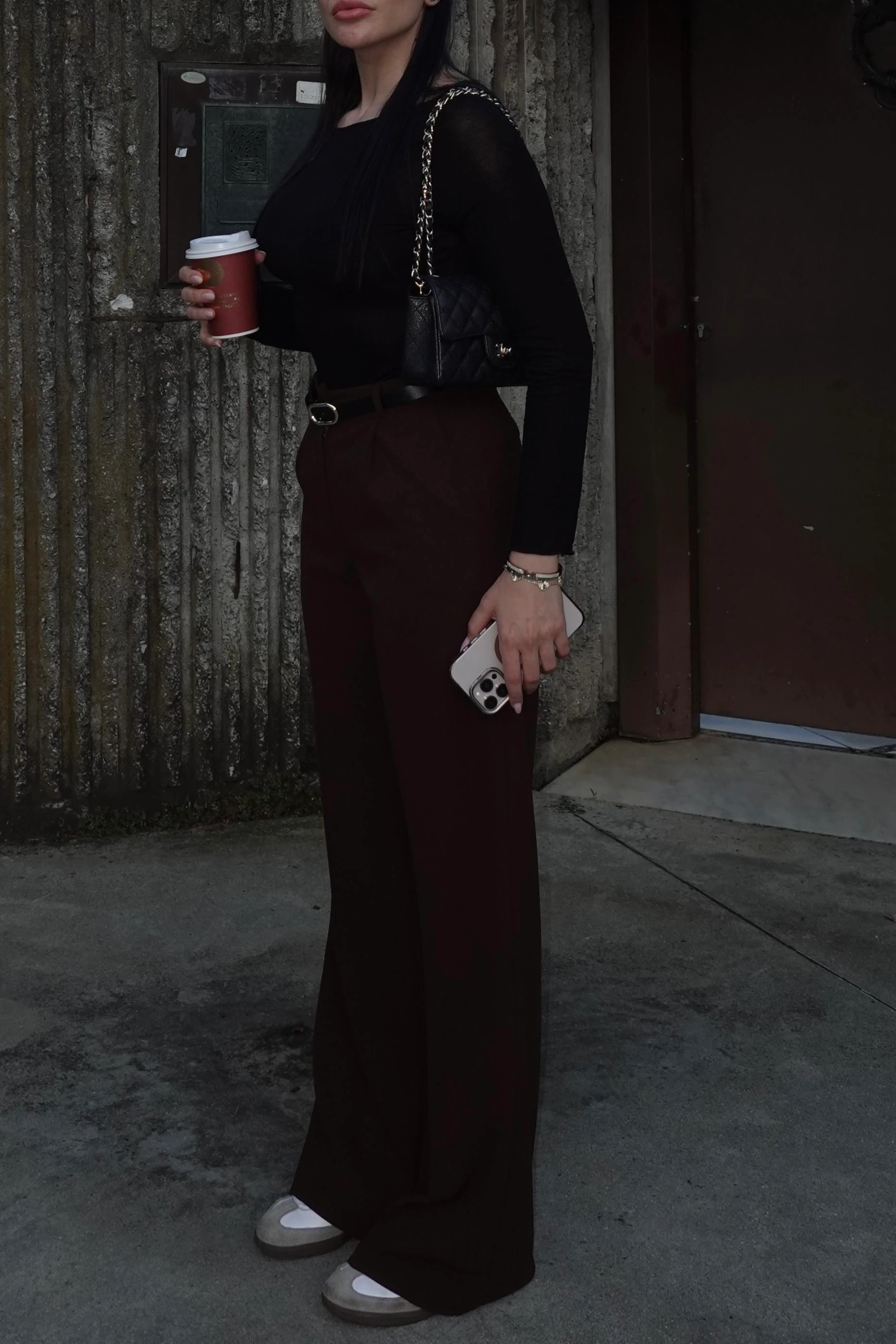 Kemerli Kumaş Pantolon 