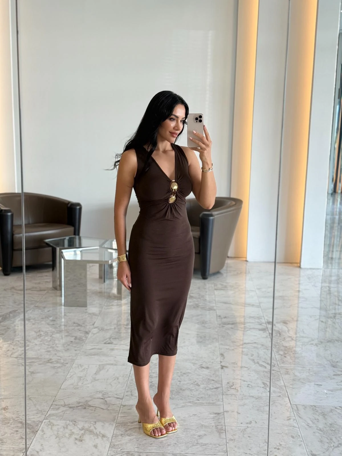 İnci Toka Detay Elbise