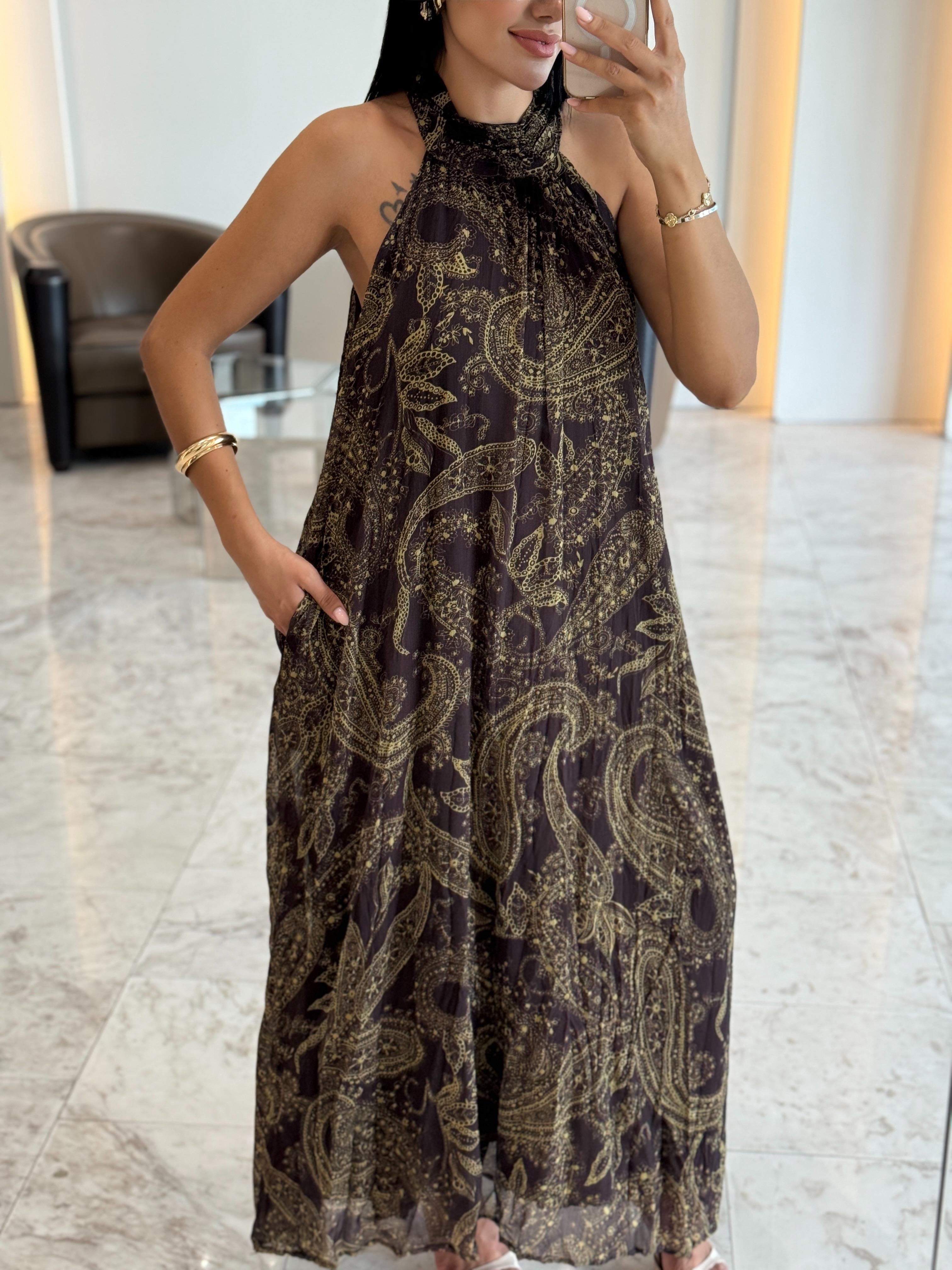 Desenli Döküm Elbise