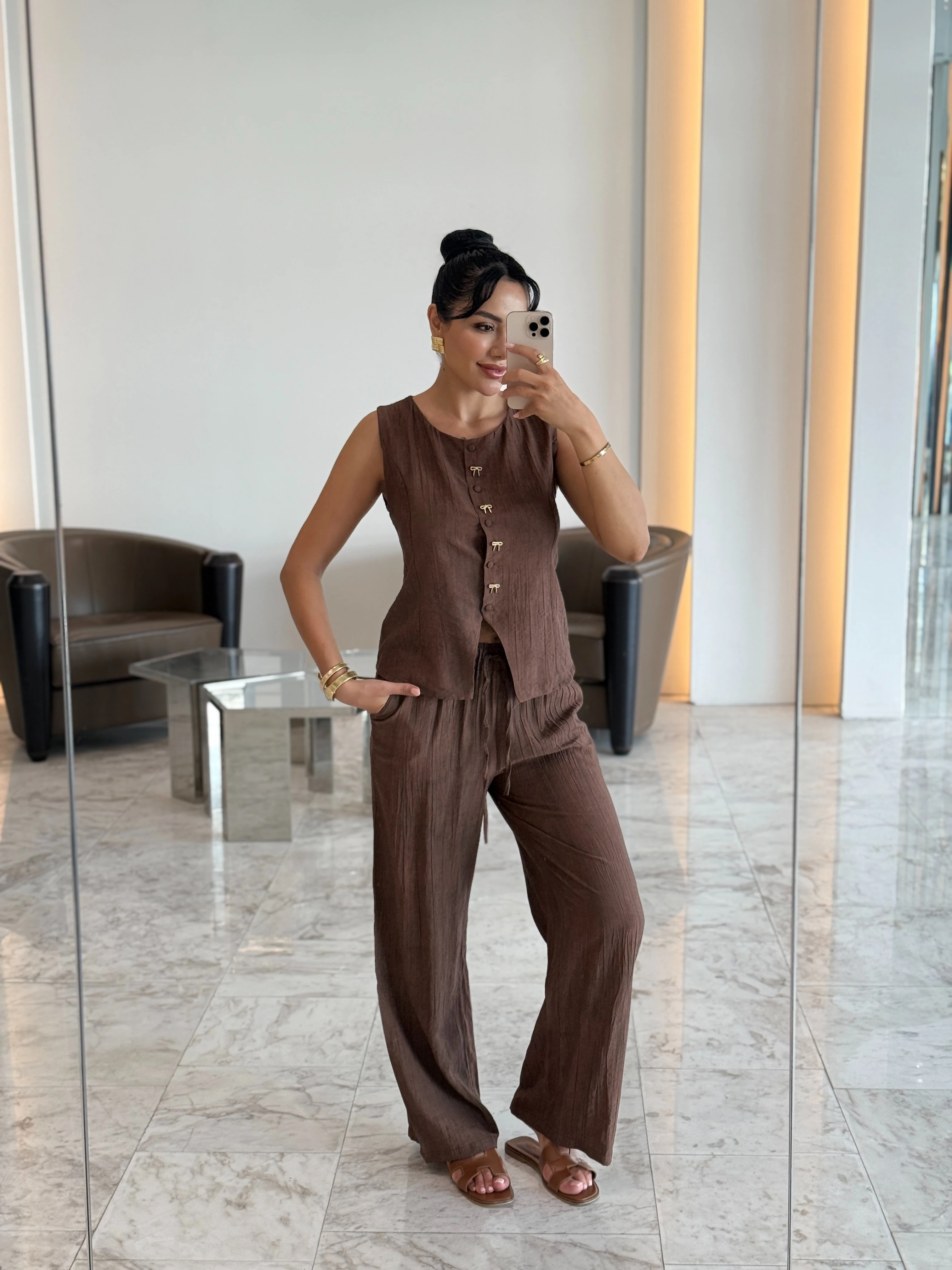 Kurdele Düğme Detay Takım