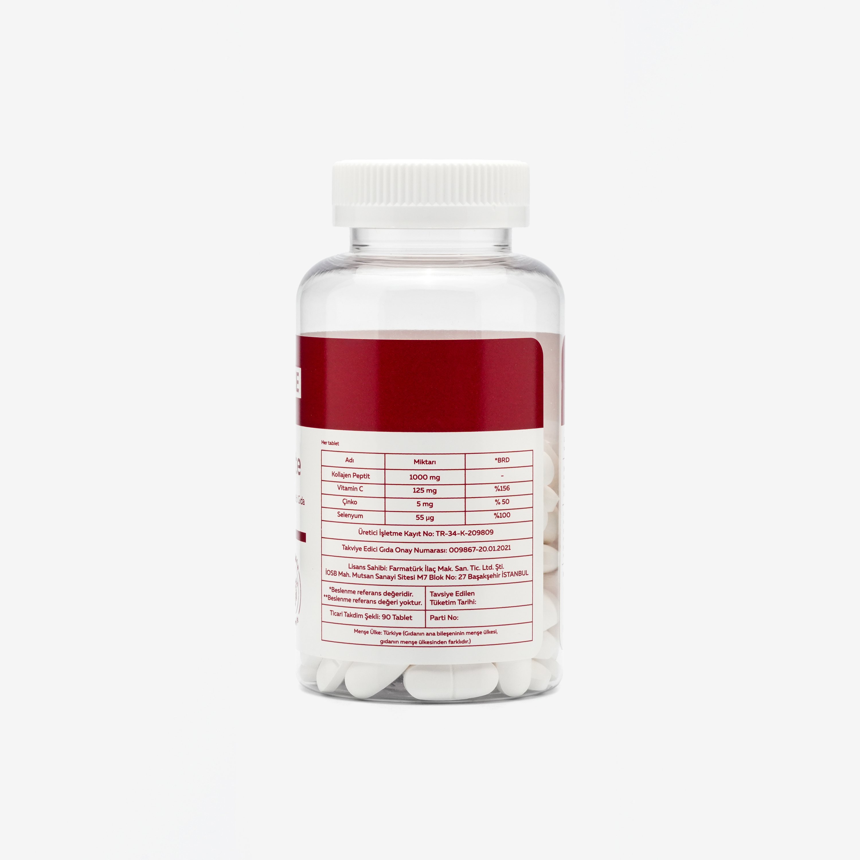 Collagen Forte - Collagen Peptide Containing Tablet Supplementary Food