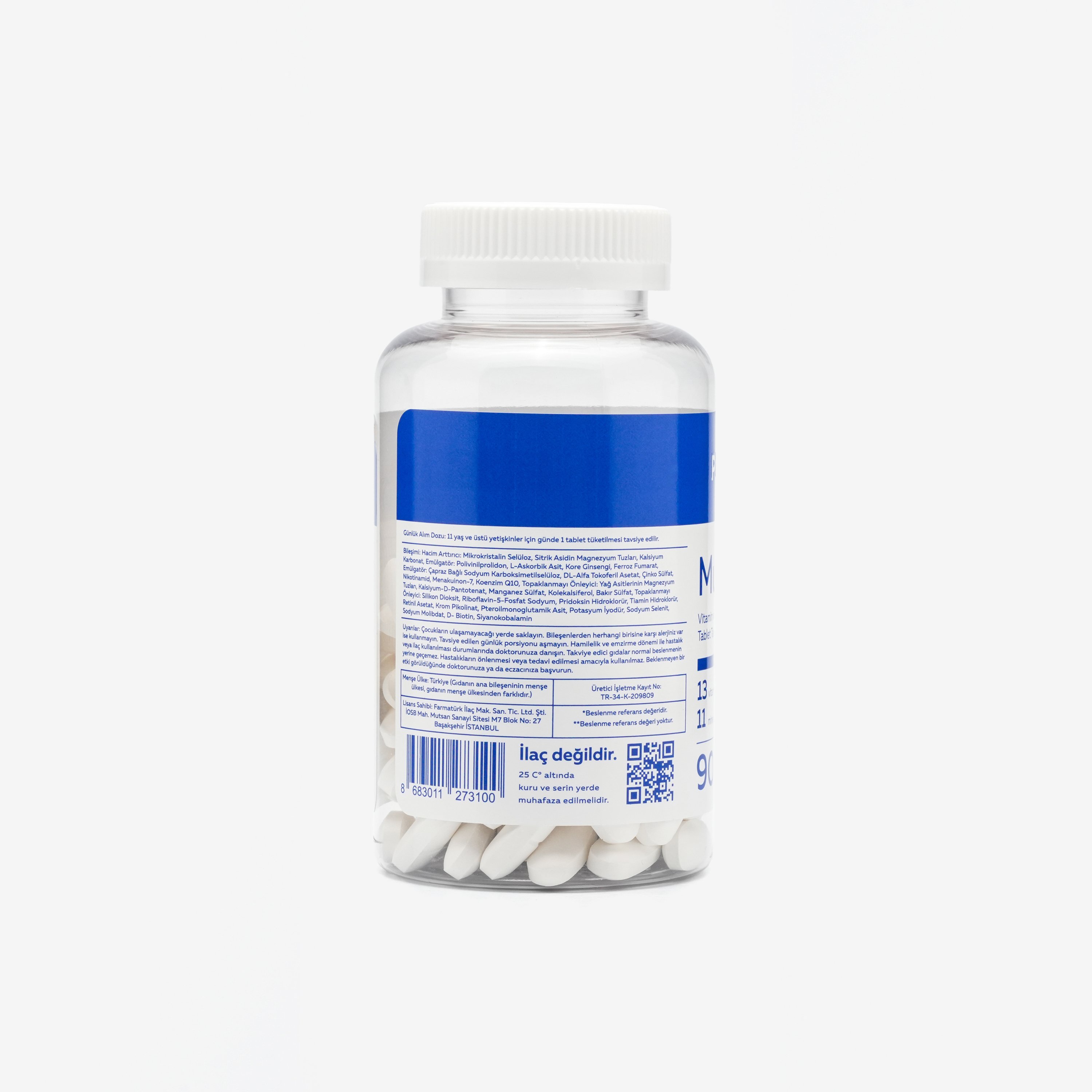 Multix Multivitamin and Multimineral Containing Tablet Supplementary Food