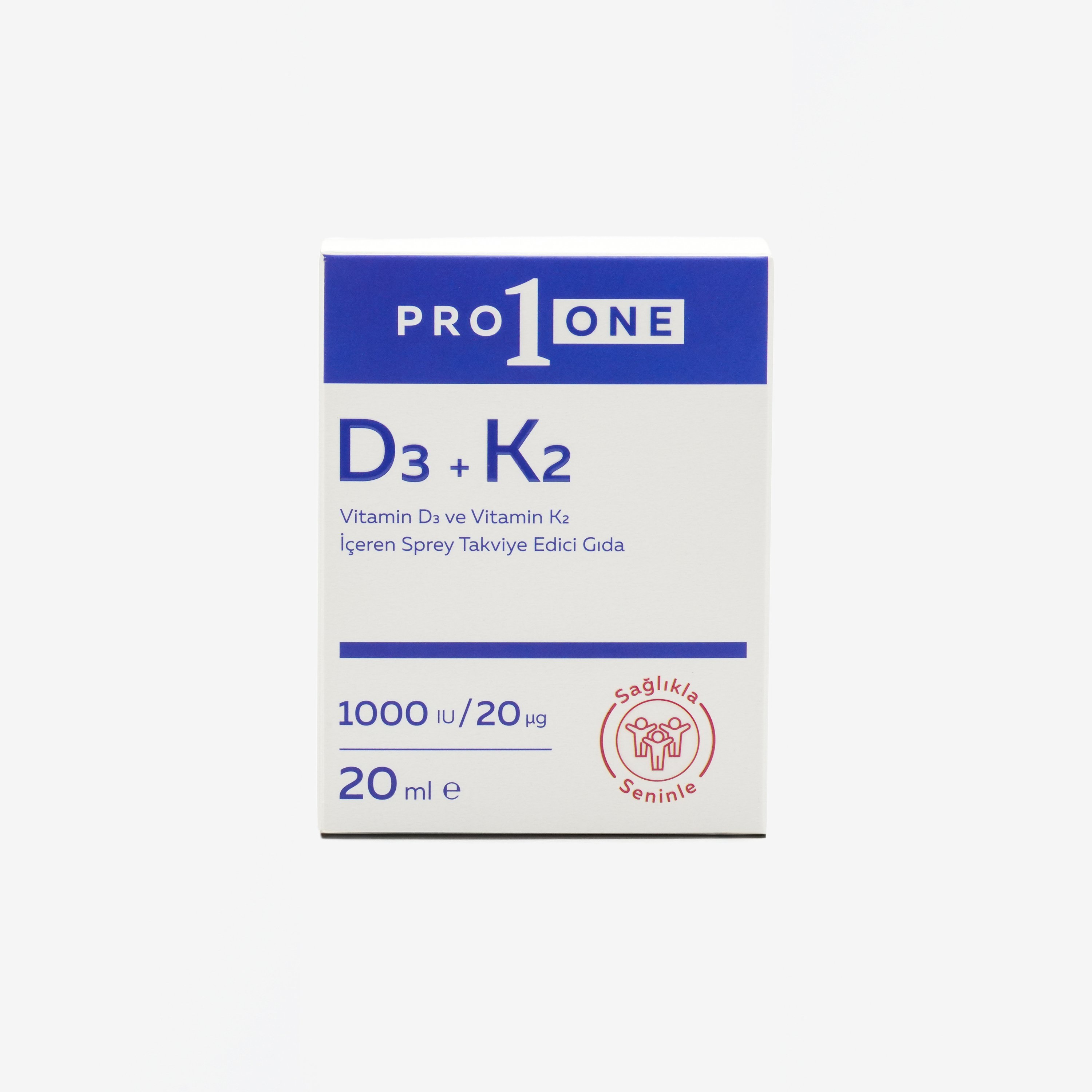 D3+K2 Vitamin D3 ve Vitamin K2 İçeren Sprey Takviye Edici Gıda