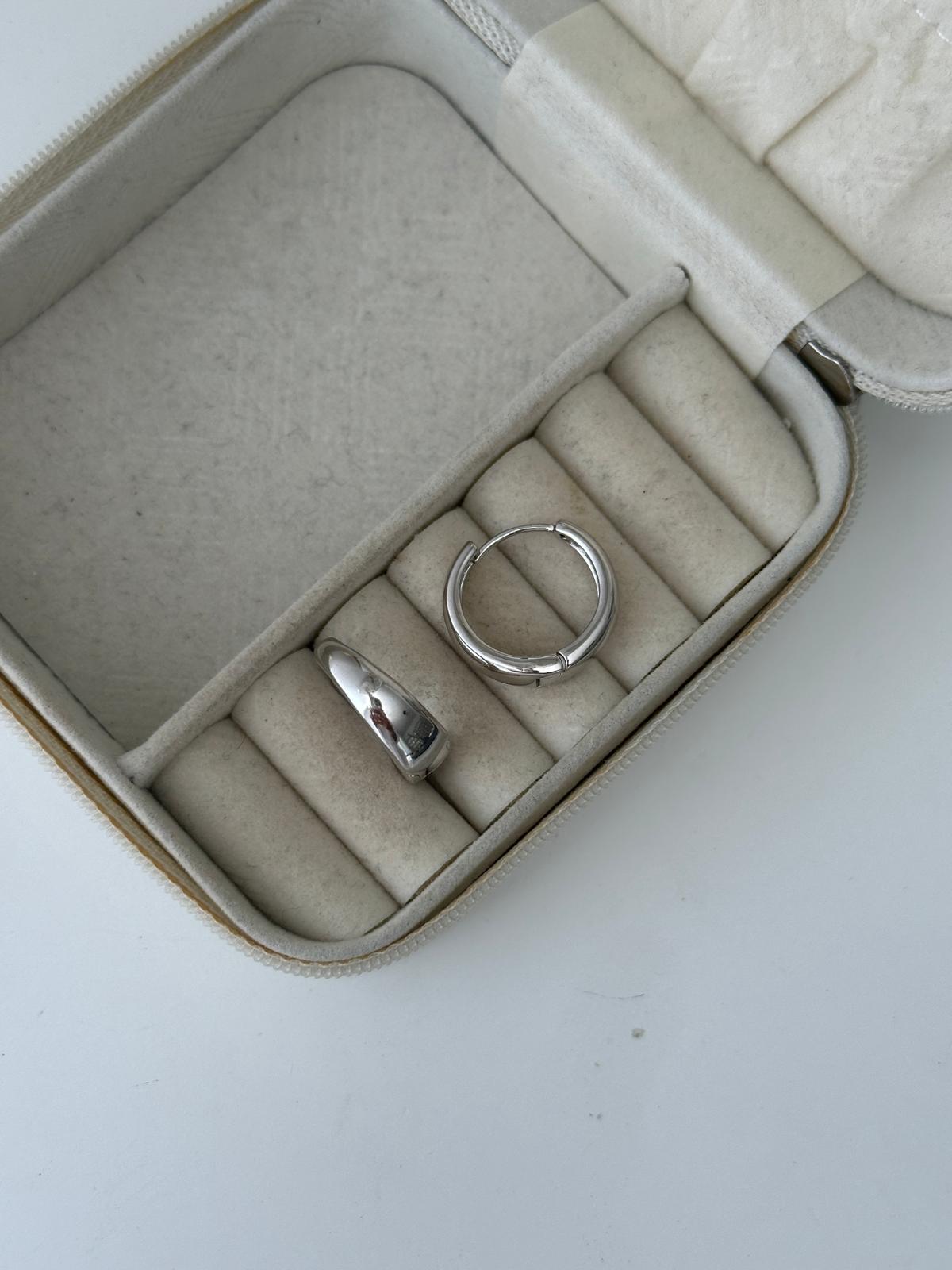 Gümüş Basıc Bomb Halka Küpe