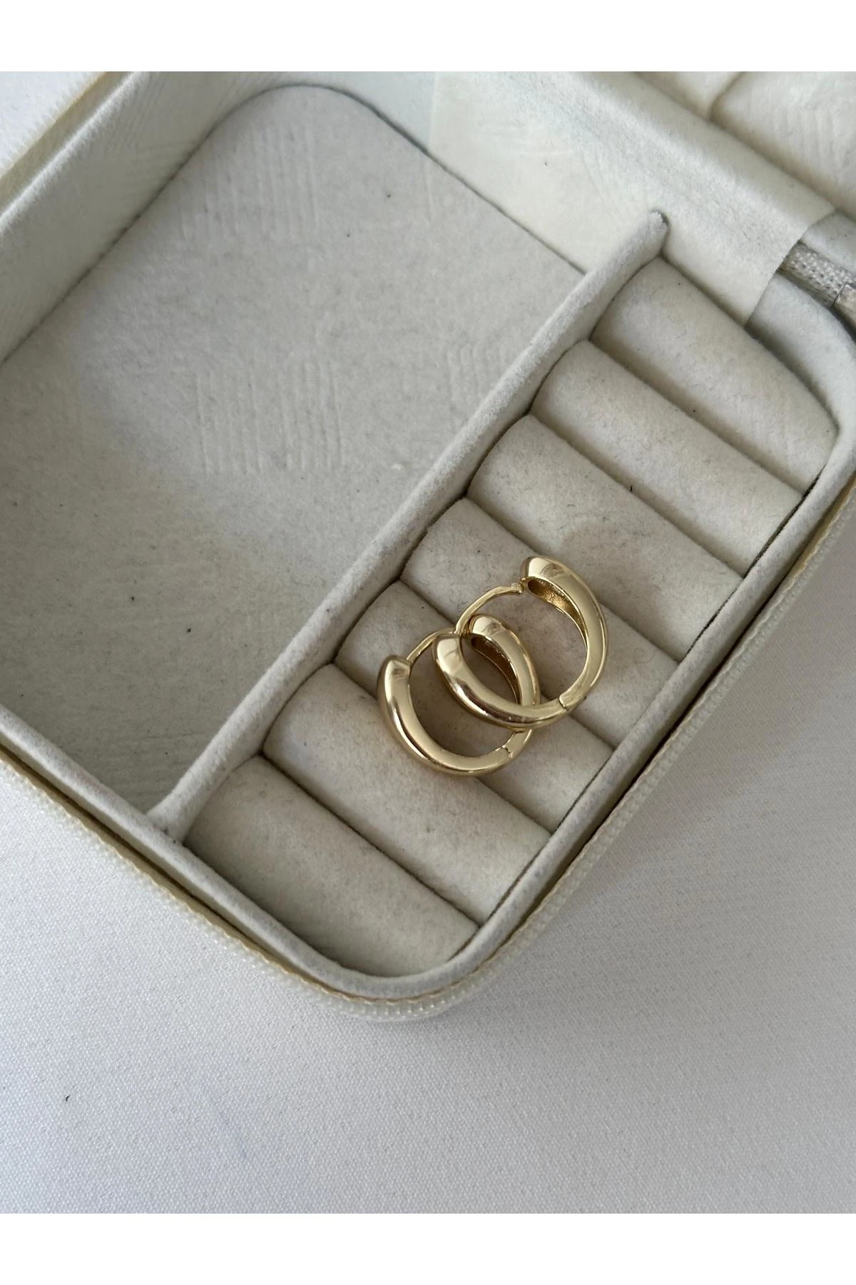 14K Gold Renkli  Çift Dolumlu Çok Satan Küpe