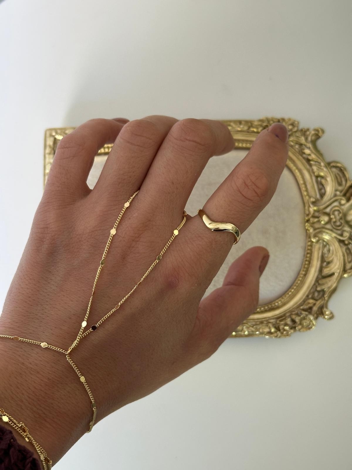 14K Gold Renkli Asimetrik Yüzük