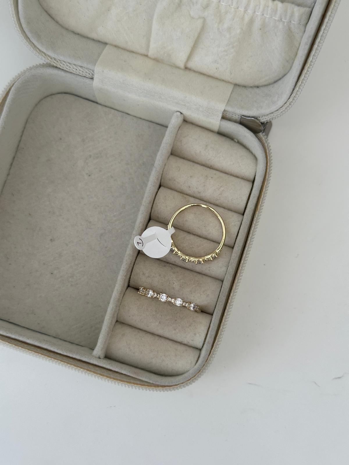 14K Gold Renkli Pırlanta Taşlı Minimal Yüzük