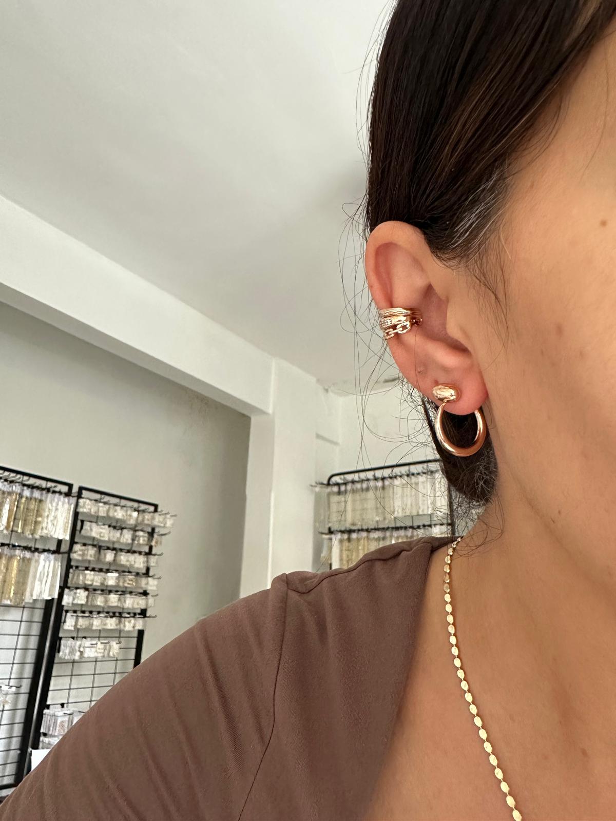 18K Rose Gold  Tasarım Küpe