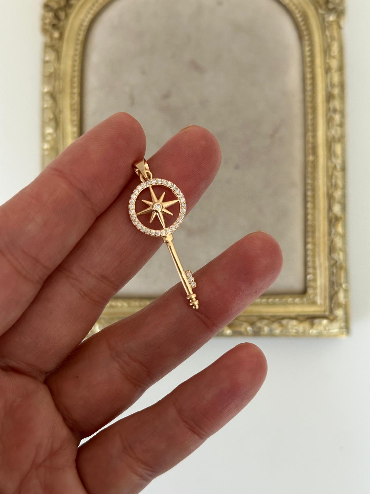 18K Rose Gold Renkli Anahtar Kolye Ucu