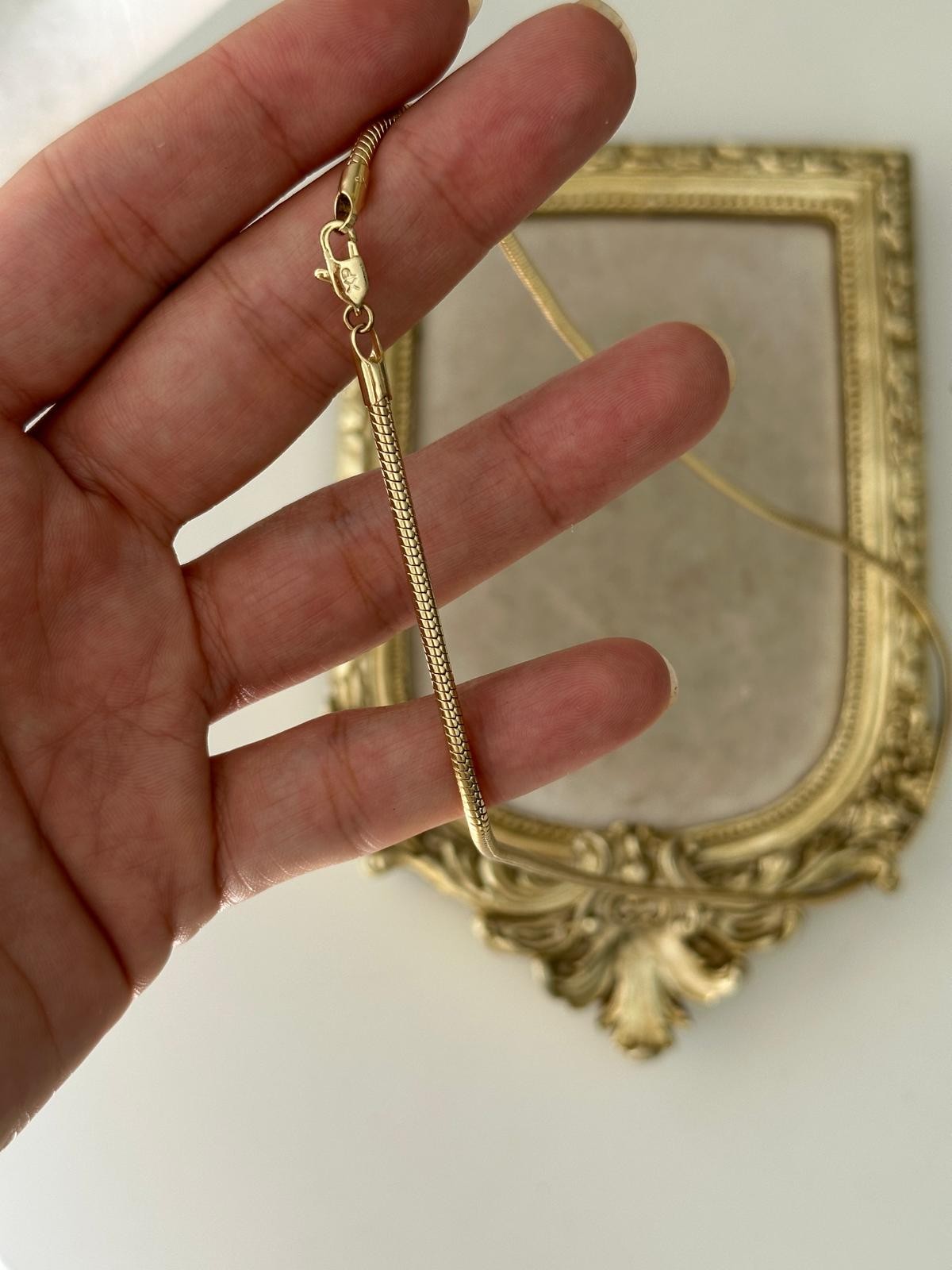 14K  Gold Renkli Yılan Boru Kolye