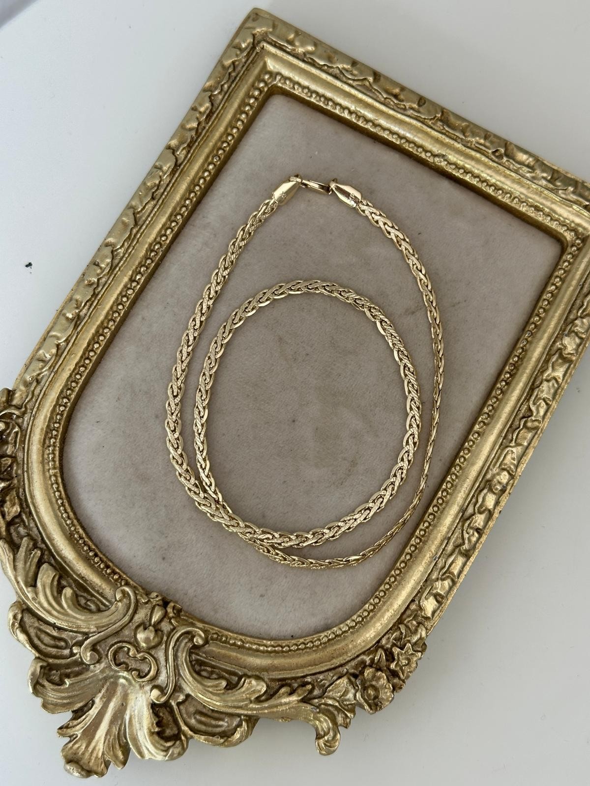 14K Gold Kuyum Model Orta Kalın Döküm Kolye