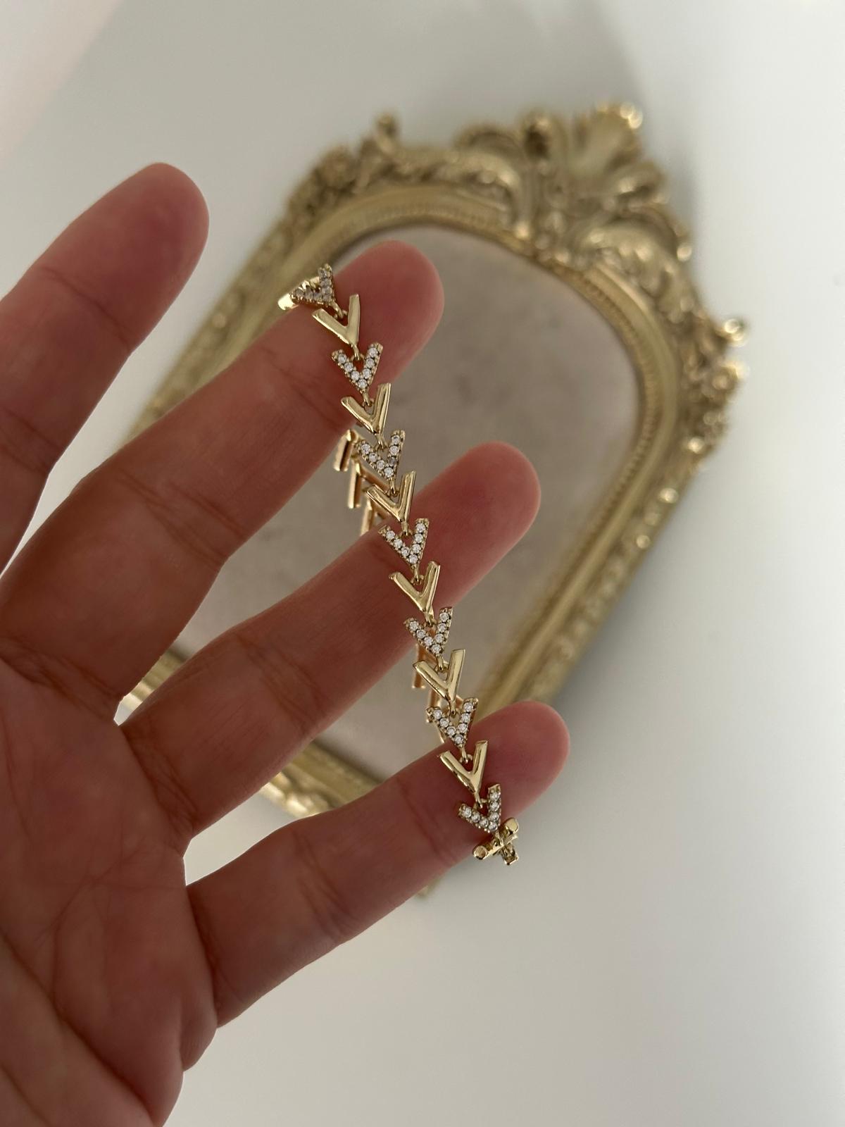 14K Gold Renkli Kılçık Bileklik 