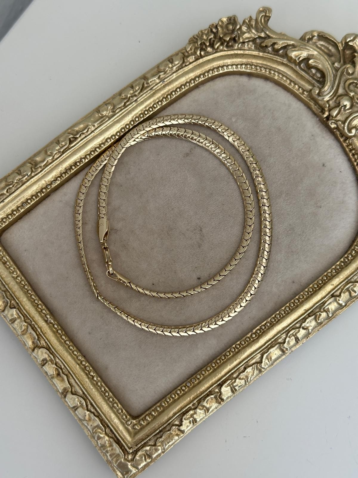 14K Gold Renkli Balık Sırtı Kolye